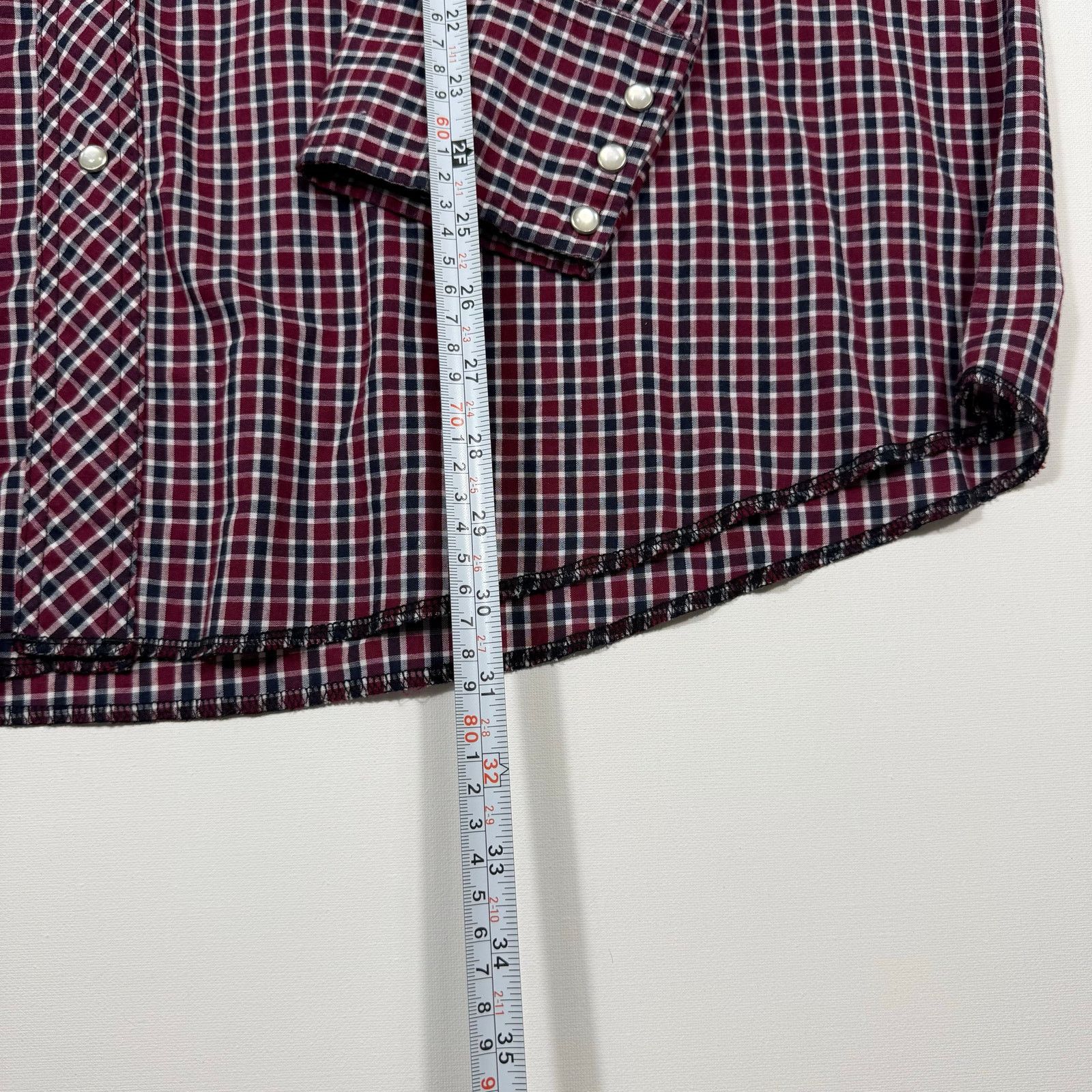 Wrangler Vintage Wrangler Western Pearl Snap Shirt Plaid Red XXL Size US XXL / EU 58 / 5 - 6 Thumbnail