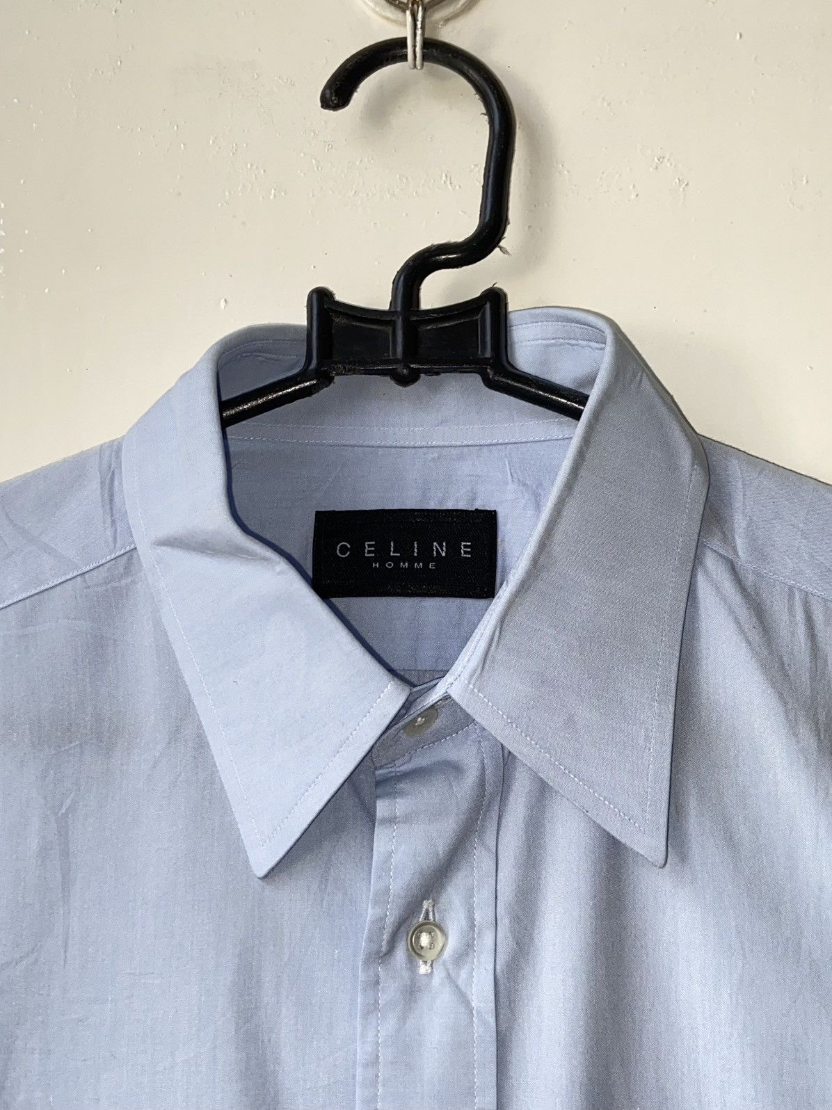 Celine CELINE HOMME Blue Shirt Size US S / EU 44-46 / 1 - 15 Thumbnail