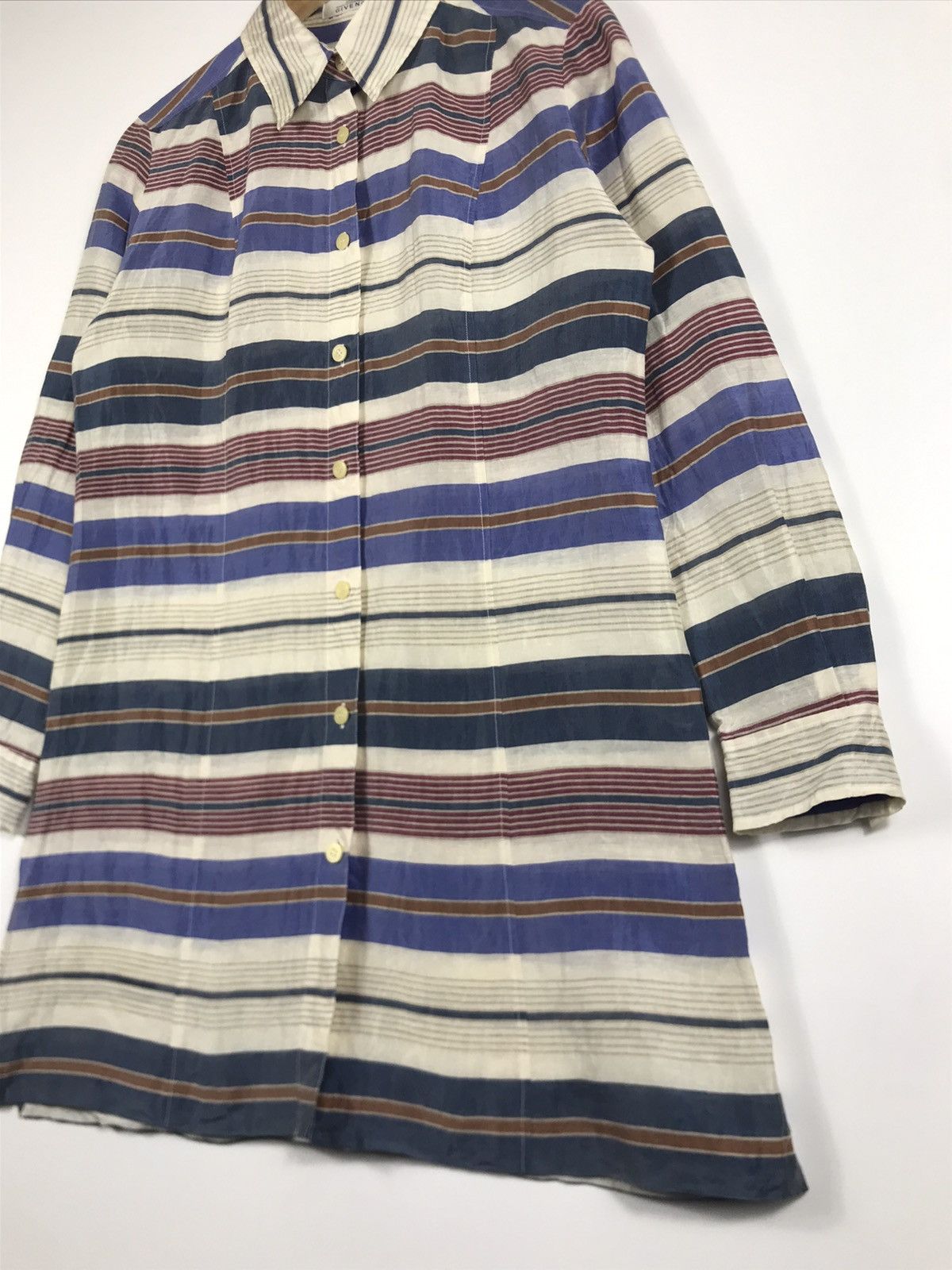 Givenchy ⚡️Vintage Givenchy Boutiques Striped Button Up Long Sleeve Size M / US 6-8 / IT 42-44 - 3 Thumbnail
