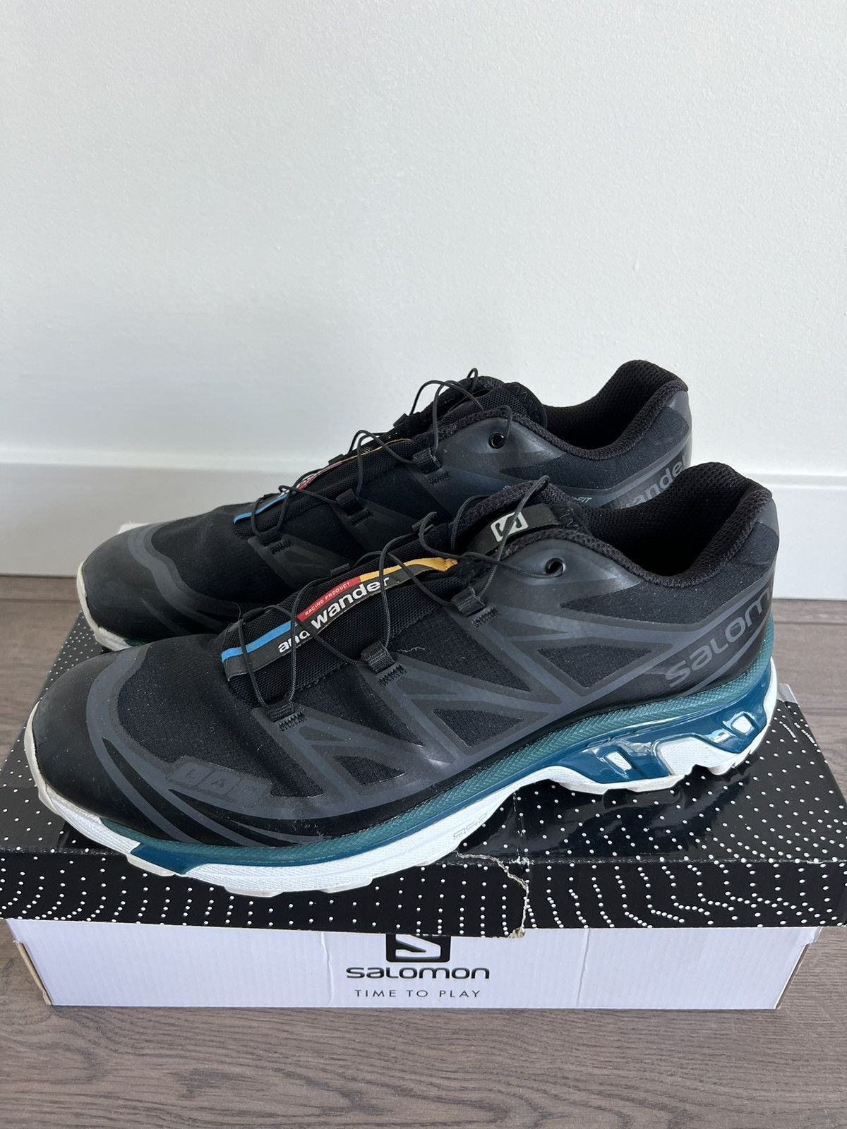 And Wander × Salomon And Wander x Salomon XT-6 Black Deep Teal 11 Size US 11 / EU 44 - 1 Thumbnail