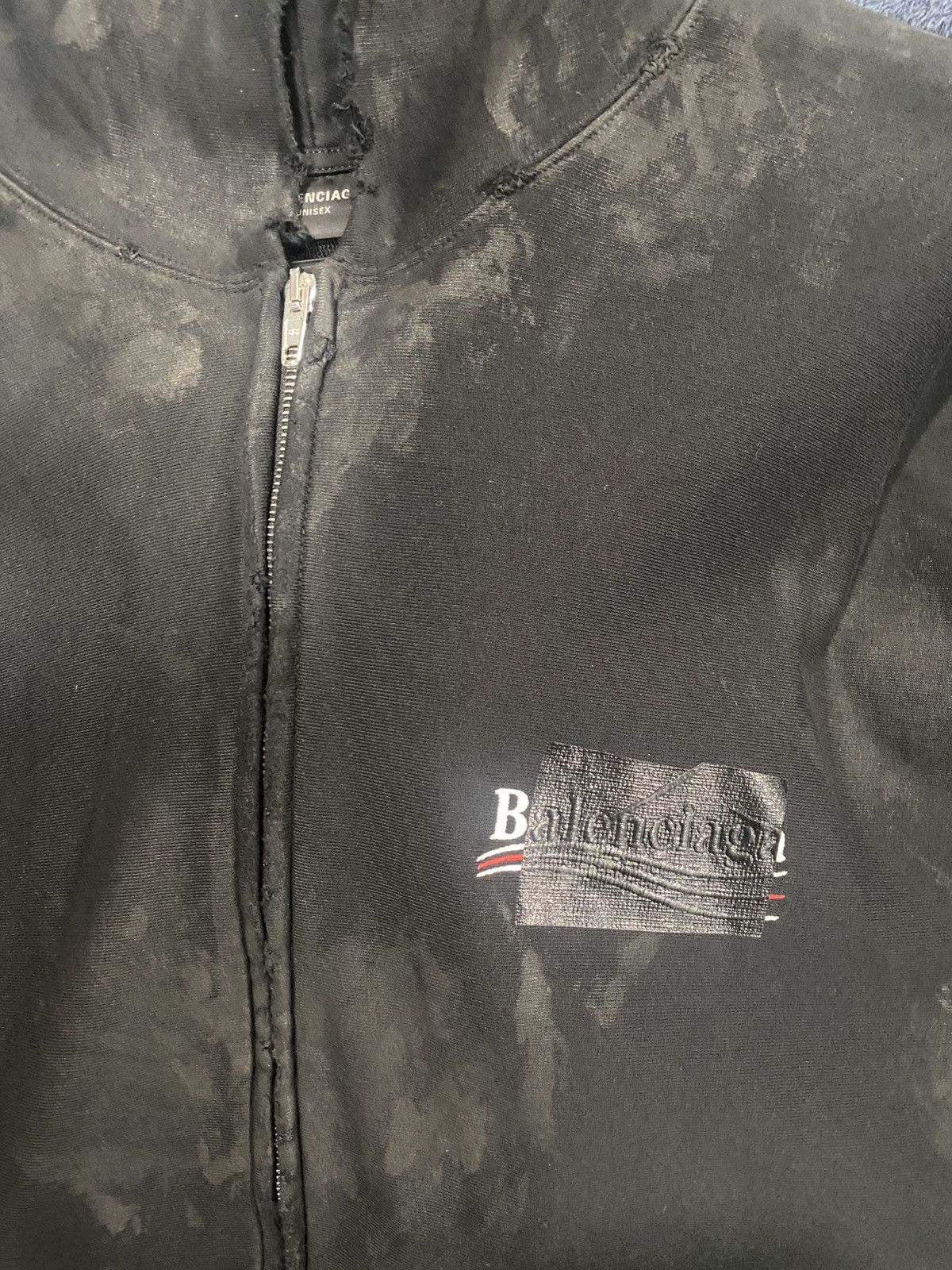 Balenciaga Winter 22 Destroyed Small Fit Gaffer Zip Hoodie NWT (XXL) Size US XXL / EU 58 / 5 - 5 Thumbnail