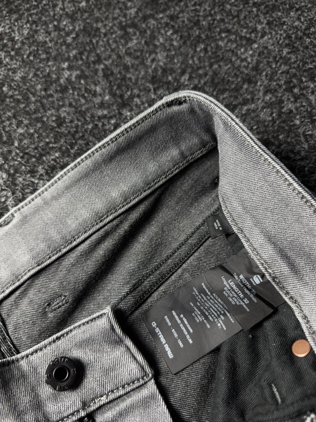 G-Star 00s G-Star RAW Revend Super Slim Grey Distressed Jeans Size US 29 - 6 Thumbnail