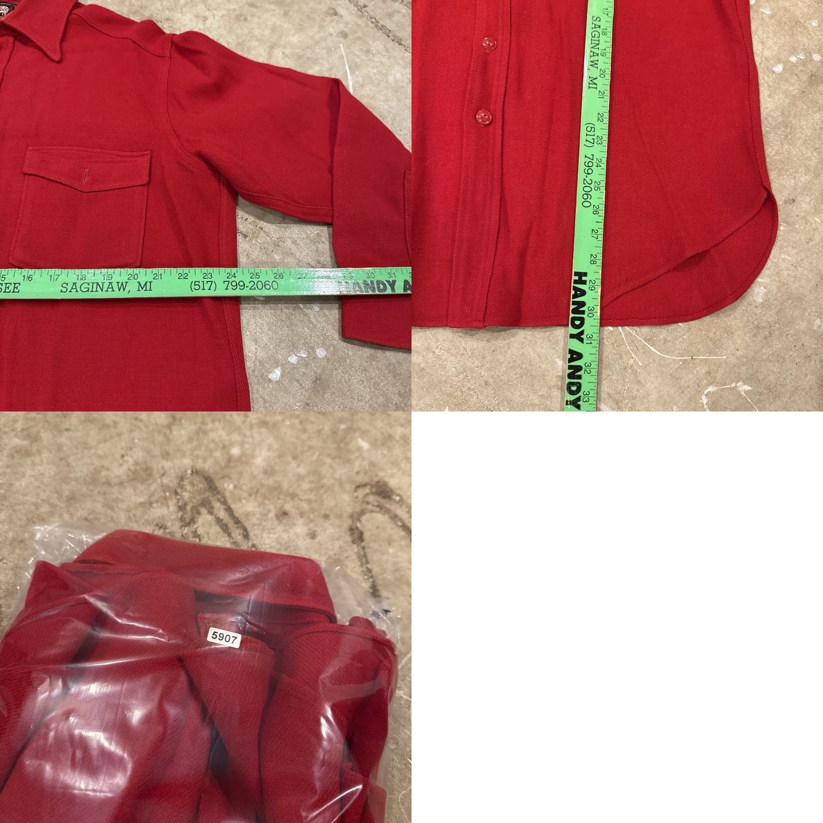 Vintage VTG Woolrich Mens XL Red Heavy Chamois Flannel Shirt Long Sleeve 40s *FLAWS* Size US XL / EU 56 / 4 - 8 Thumbnail