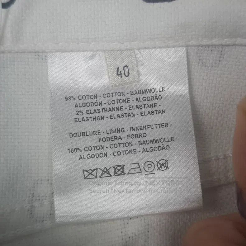 Hermes Hermes White pig nose full logo denim cotton long pants Size 26" / US 2 / IT 38 - 6 Thumbnail