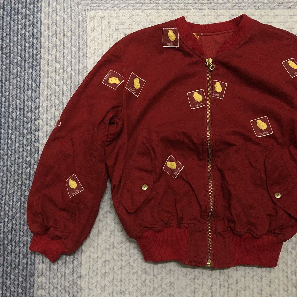 Japanese Brand × Pink House × Vintage Rare Vintage Pink House ‘Chick’ Monogram Bomber Jacket Size US L / EU 52-54 / 3 - 2 Thumbnail