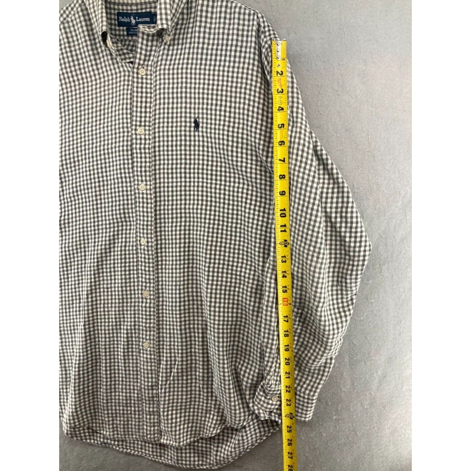 Ralph Lauren Ralph Lauren Mens Button-Up Shirt M Gray Blaire Cotton Size US M / EU 48-50 / 2 - 4 Thumbnail