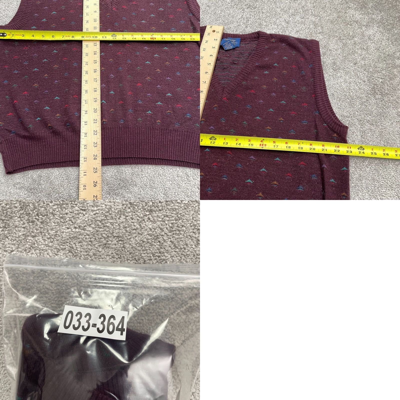 Vintage VINTAGE Cambridge Mervvns Italian Wool Vest Pullover Sweater Mens Large Red Size US L / EU 52-54 / 3 - 8 Thumbnail