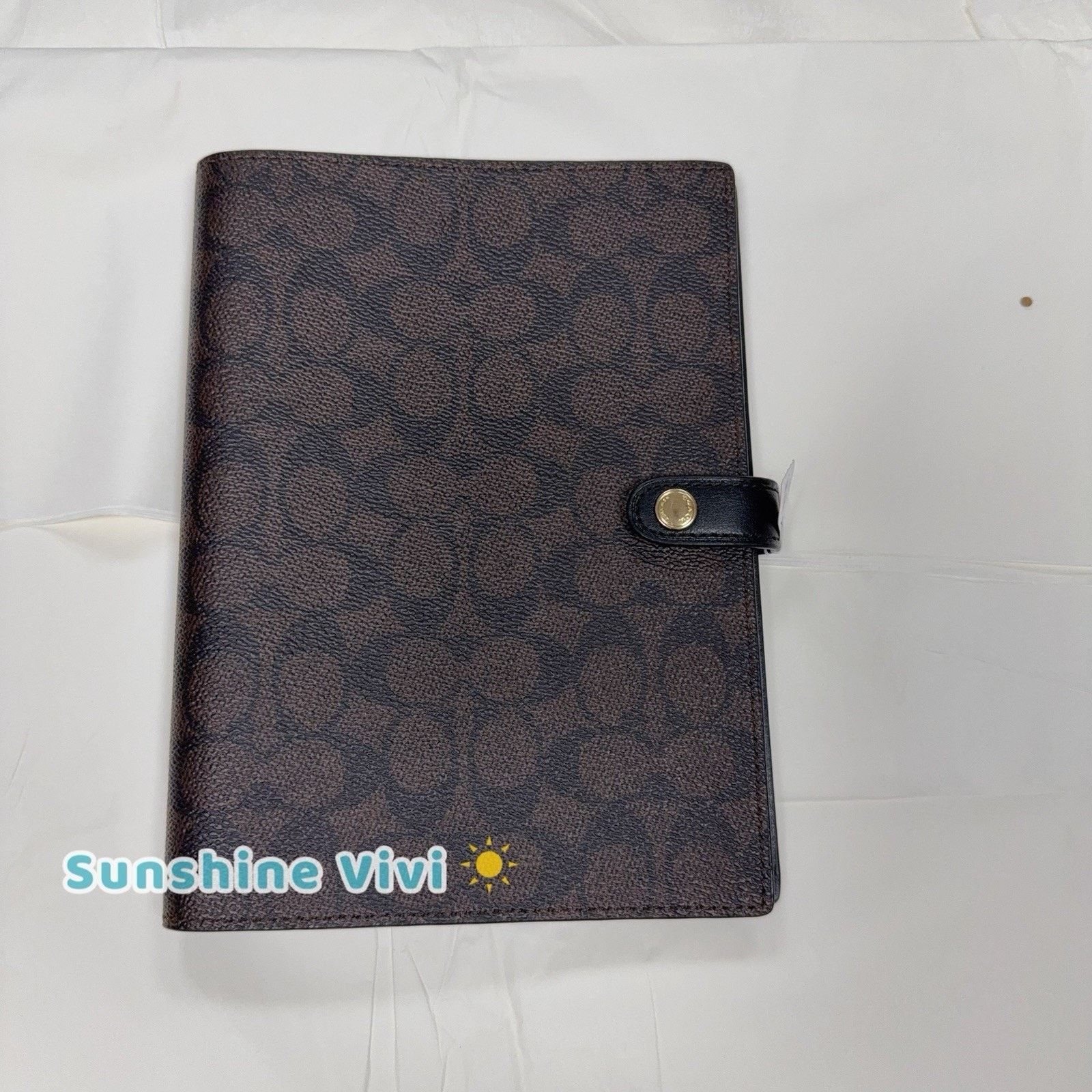 Coach NWT Coach Snap Notebook cz198 Walnut Black Smooth leather Size ONE SIZE - 1 Thumbnail