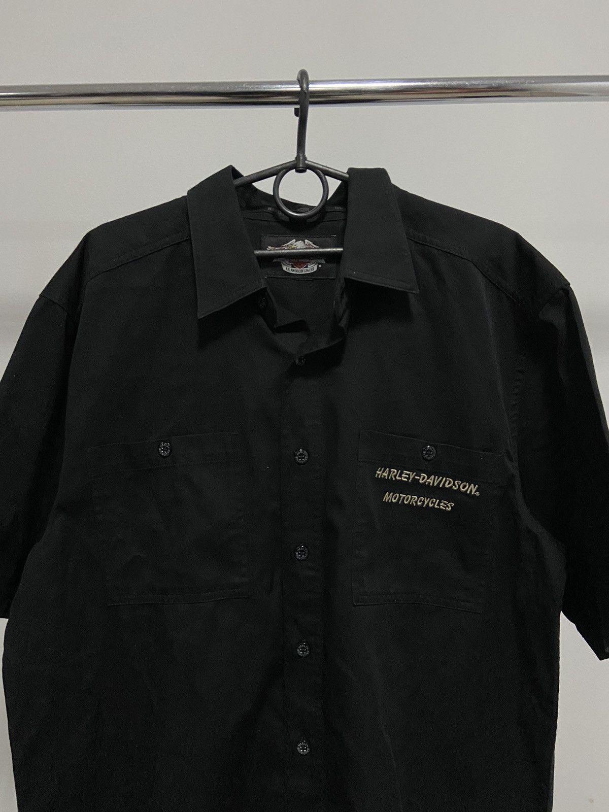 Harley Davidson × Vintage Harley Davidson buttons shirt vintage big logo eagle biker Size US L / EU 52-54 / 3 - 3 Thumbnail