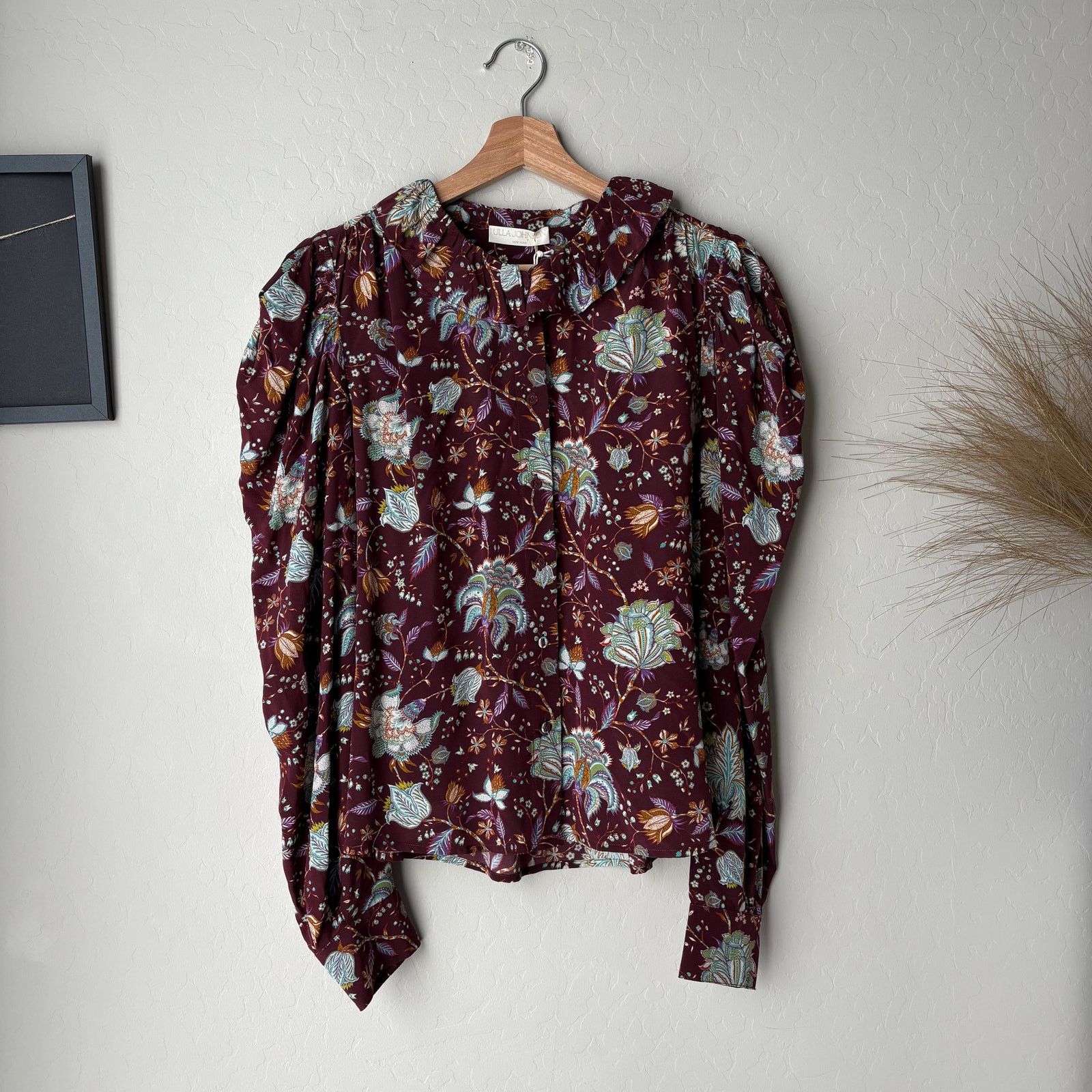 Ulla Johnson Ulla Johnson Dara Floral Ruffle Neck Long Sleeve Top Size 8 Size M / US 6-8 / IT 42-44 - 2 Thumbnail