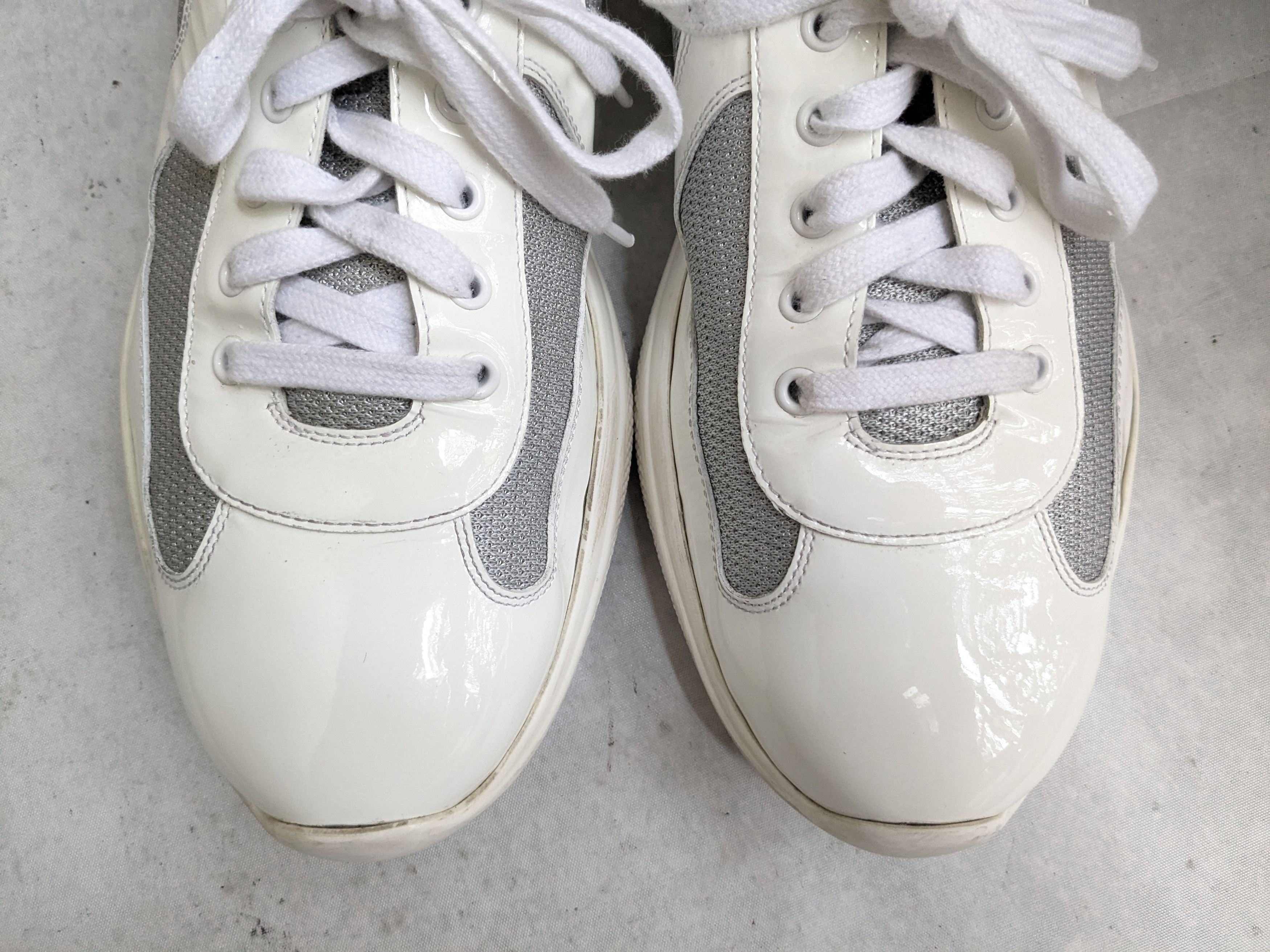 Prada Prada America's Cup Sneakers White Patent Leather 13 Size US 13 / EU 46 - 4 Thumbnail
