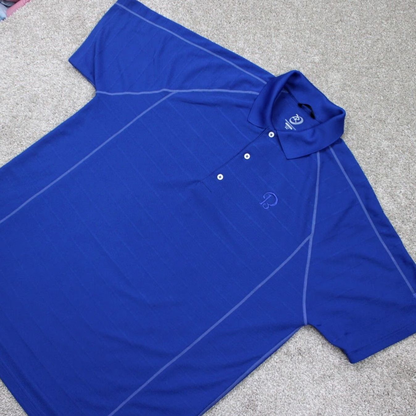 Vintage Zero Restriction Polo Shirt Mens 2XL Blue 100% Polyester Short Sleeve Golf Polo Shirt Polo Mens 2XL Blue Golf Performance Sports Shirt Size US XXL / EU 58 / 5 - 3 Thumbnail