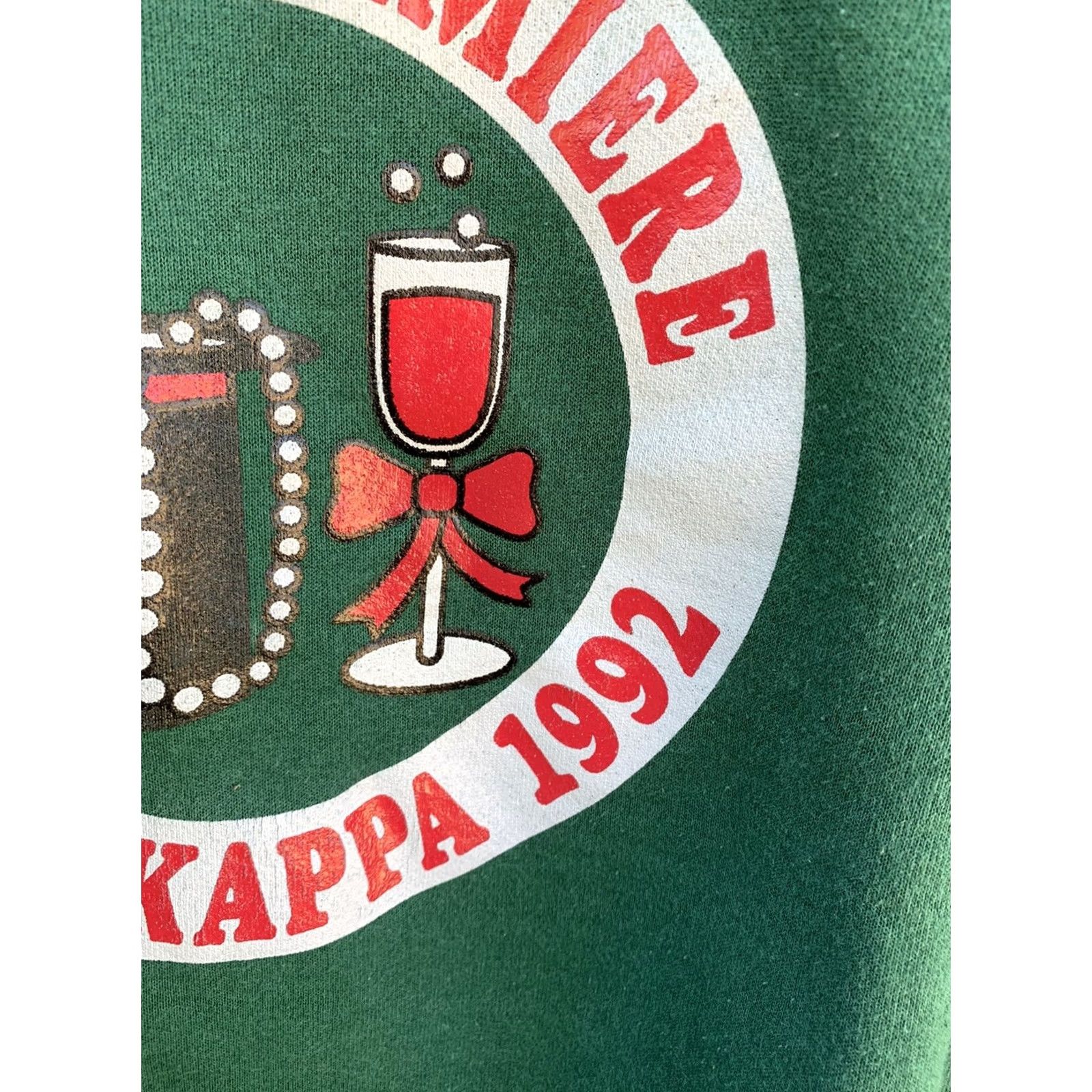 Hanes vintage Hanes Heavyweight Sweatshirt 90s Graphic Print Crew Neck XL Green Men Pullover 1992 Pearl Premiere Sigma Kappa Size US XL / EU 56 / 4 - 3 Thumbnail
