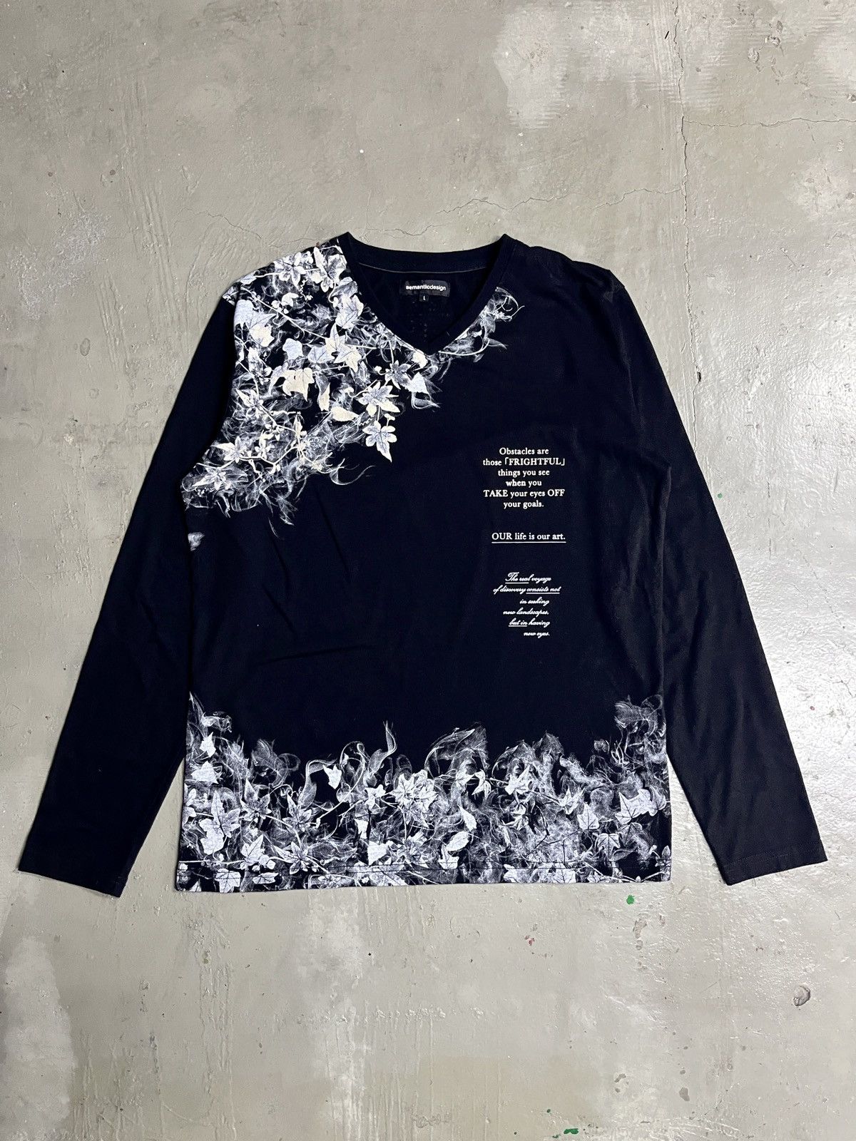 semanticdesign 2000’s Semanticdesign Smoke Poem Long Sleeve Shirt Size US L / EU 52-54 / 3 - 3 Thumbnail