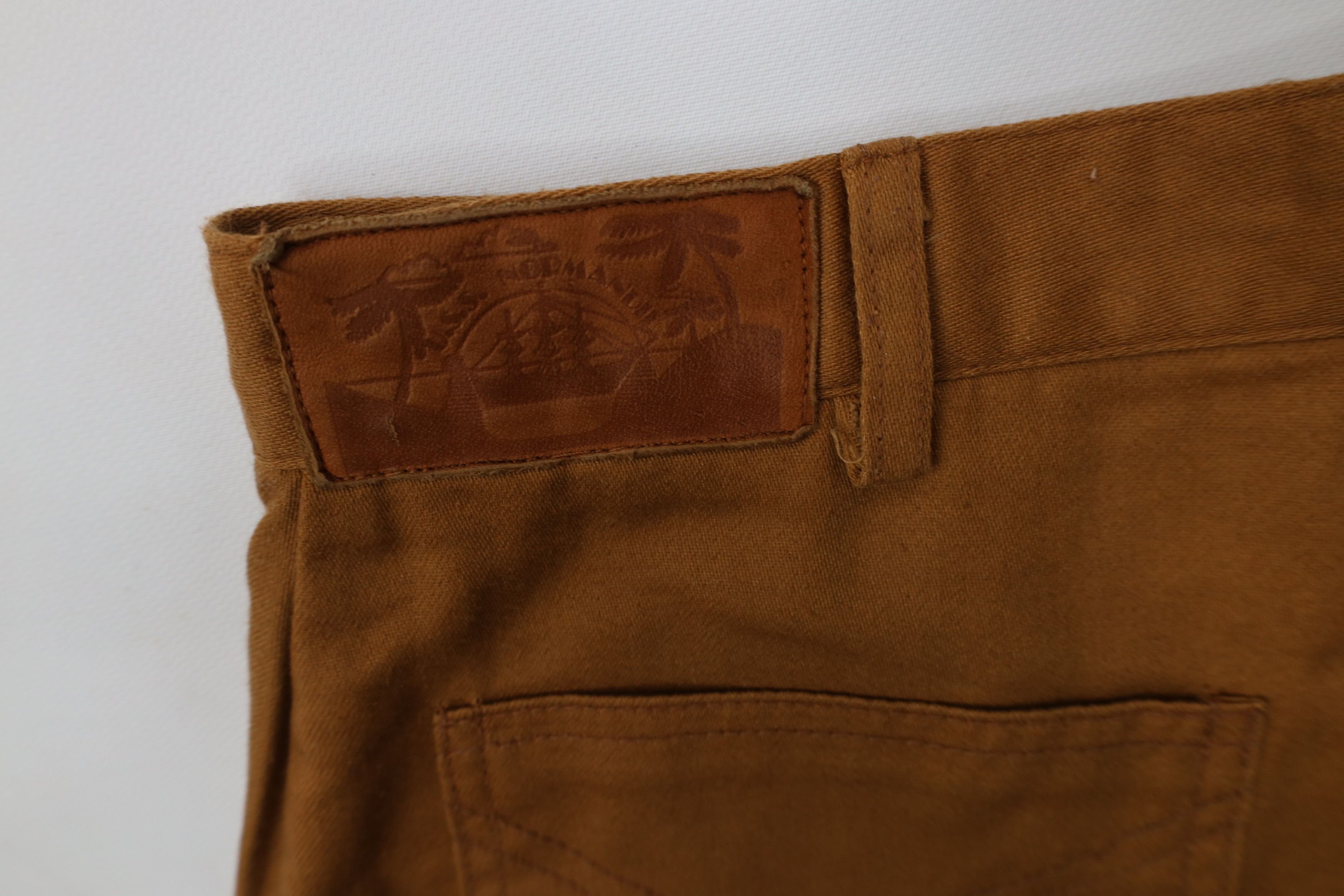 Vintage AS IS Vintage 70s Streetwear Wide Leg Chino Pants Brown USA Size 28" / US 6 / IT 42 - 13 Thumbnail