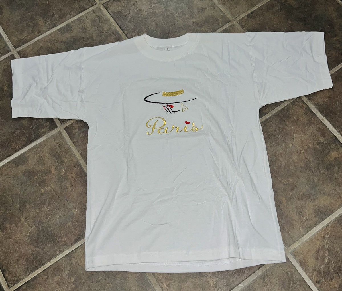 Vintage VINTAGE PARIS FASHION T-SHIRT ❤️ Size US L / EU 52-54 / 3 - 1 Thumbnail