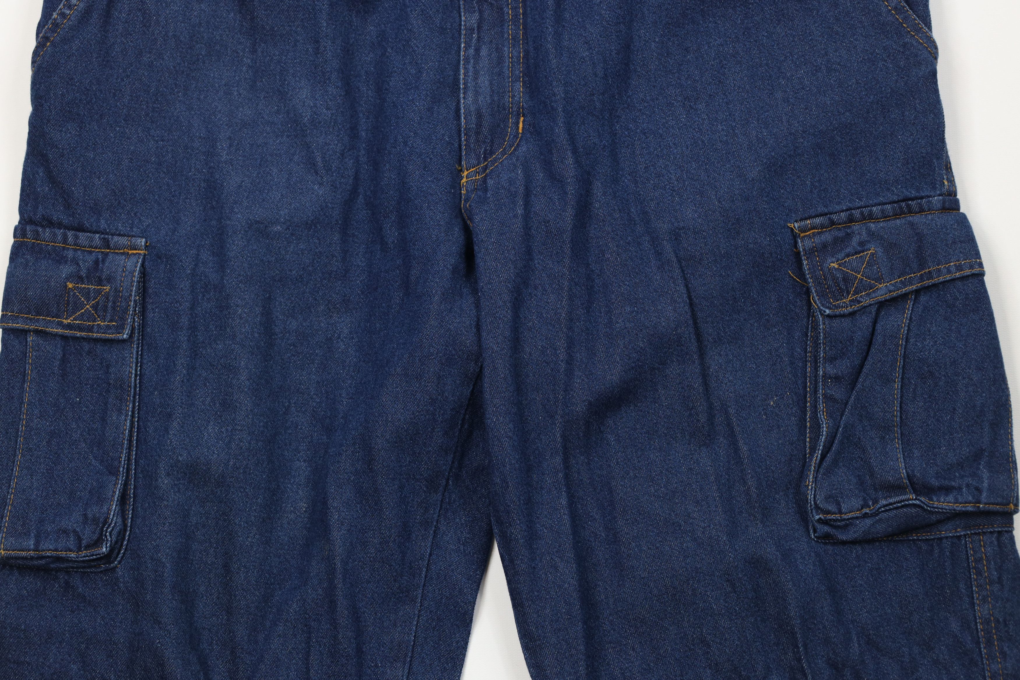 Vintage Vintage 90s Y2K Streetwear Baggy Wide Leg Cargo Denim Jeans Size US 38 / EU 54 - 3 Thumbnail
