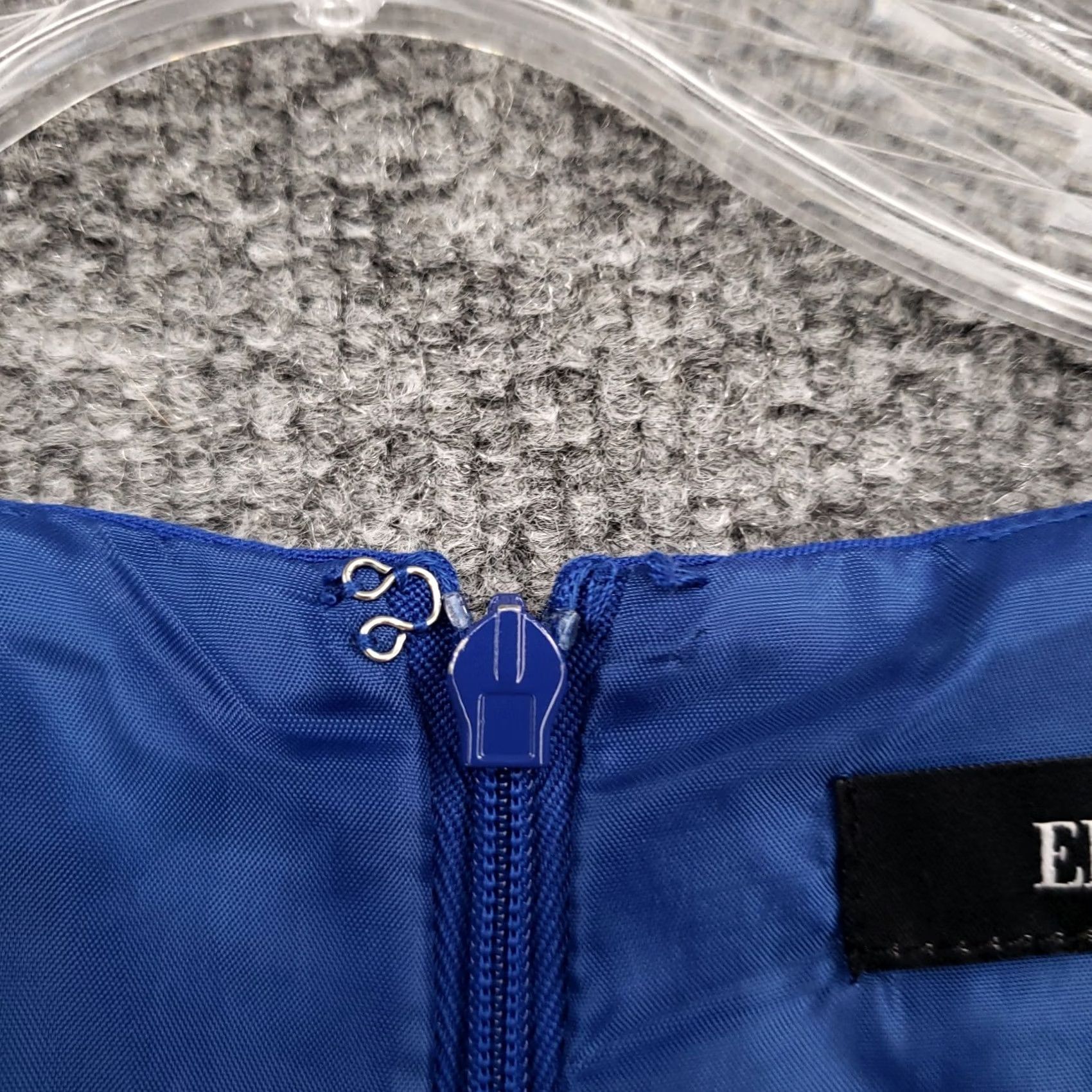Ellen Tracy Ellen Tracy Dress Womens 14W Plus Blue Fit & Flare Sleeveless Pleated Stretch Knee Length Zipper Cap Sleeve Round Neck Business Casual Party Womens Size XL / US 12-14 / IT 48-50 - 7 Thumbnail