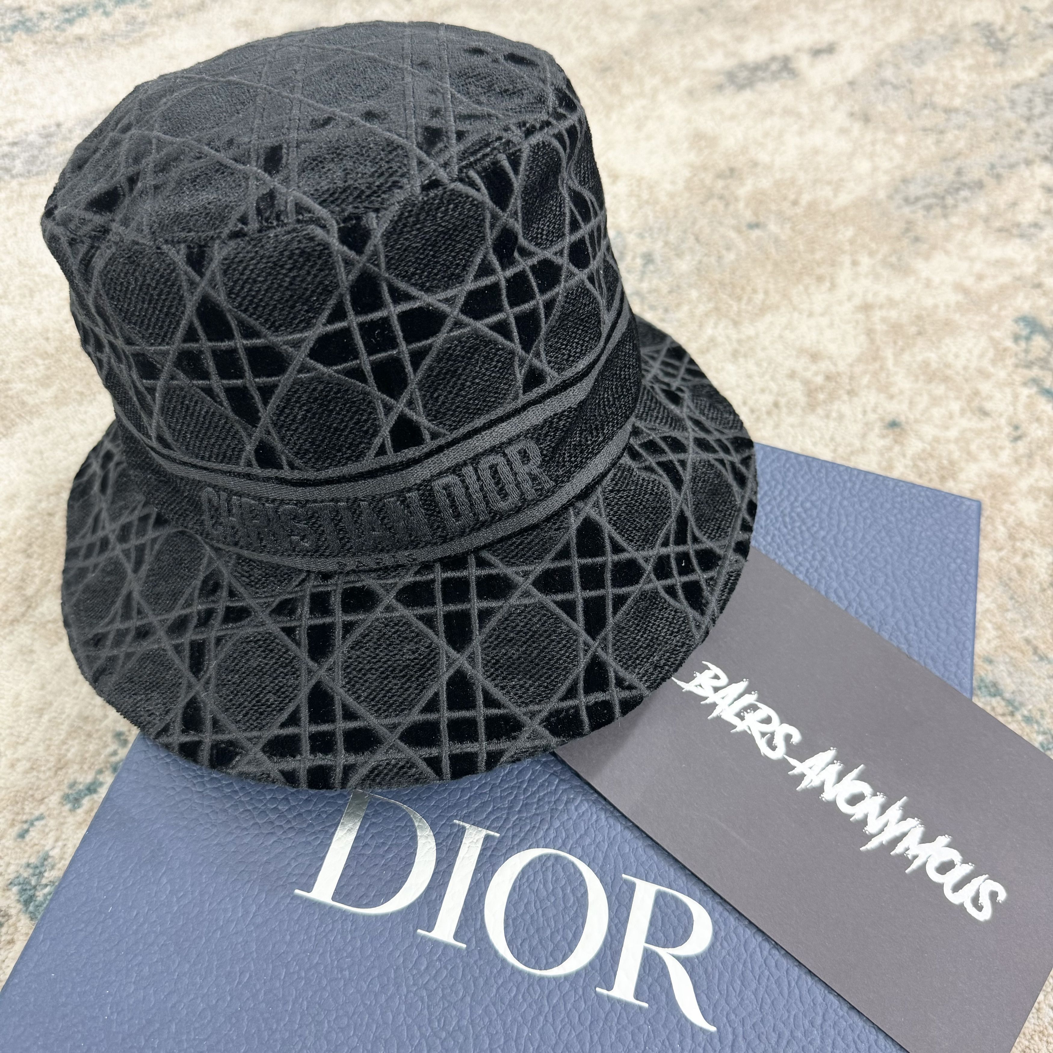 Dior Dior Cannage Small Brim Bucket Hat In Black RRP £895 Size ONE SIZE - 1 Thumbnail
