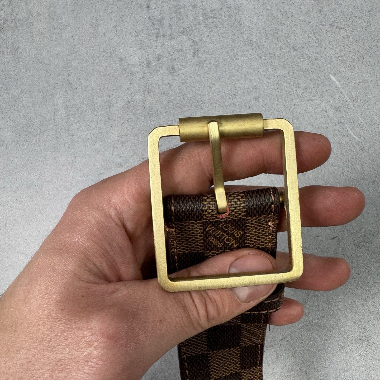 Louis Vuitton Louis Vuitton Check Men Leather Belt Size 34 Size 34 - 23 Thumbnail