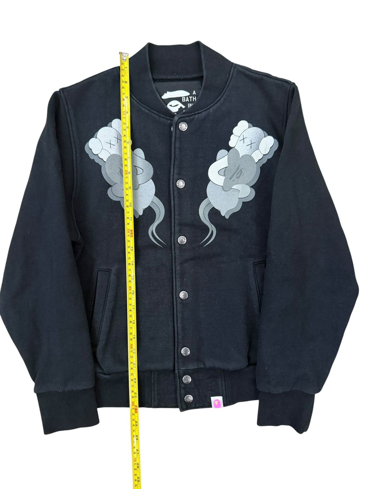 Bape × Kaws Bape 2007x Kaws Companion Twin Logo Varsity Jacket Size L / US 10 / IT 46 - 2 Thumbnail