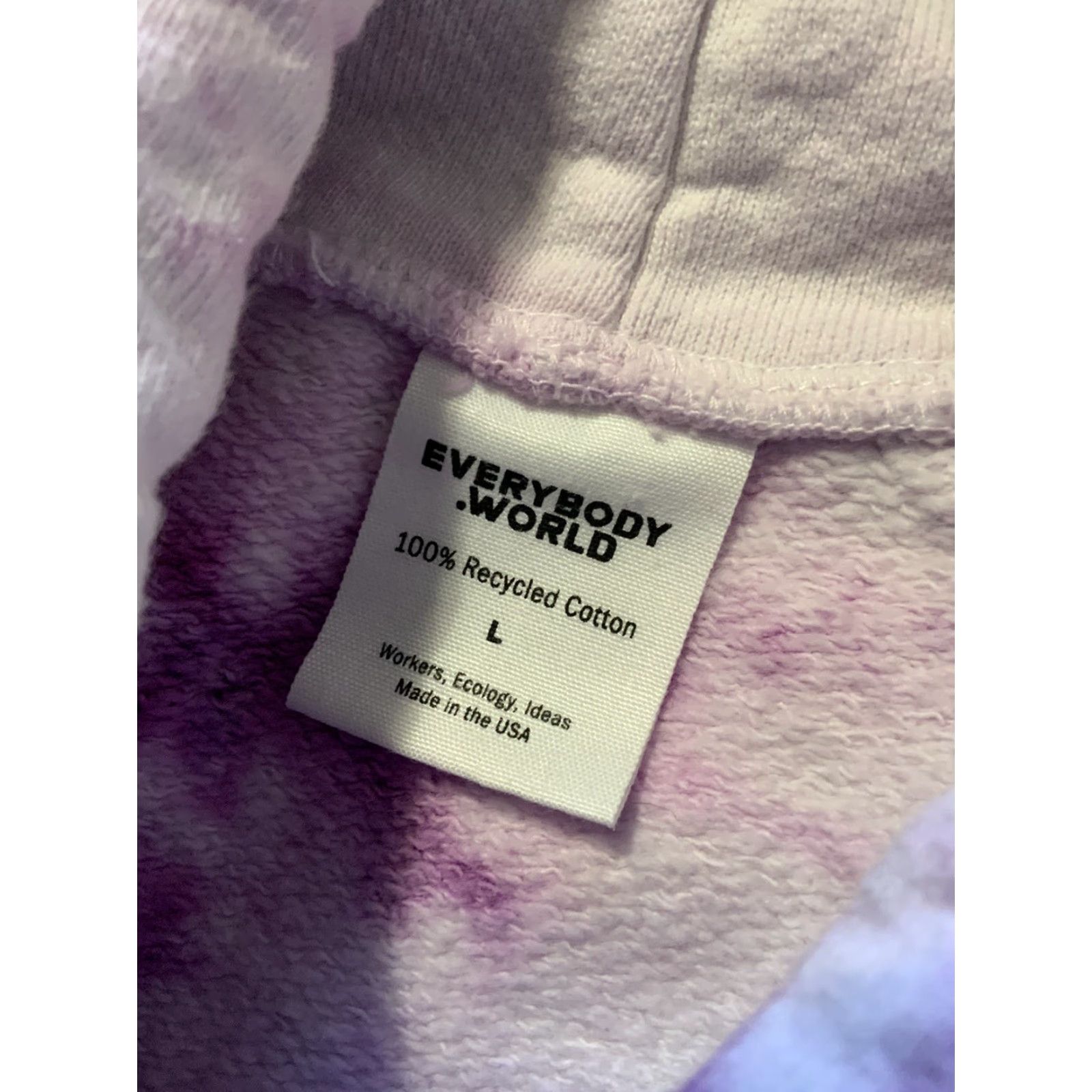 Vintage VINTAGE Everybody .World Levitt Pavilion Los Angeles Purple Tie Dye Heavyweight Hoodie L Mens Size US L / EU 52-54 / 3 - 5 Thumbnail