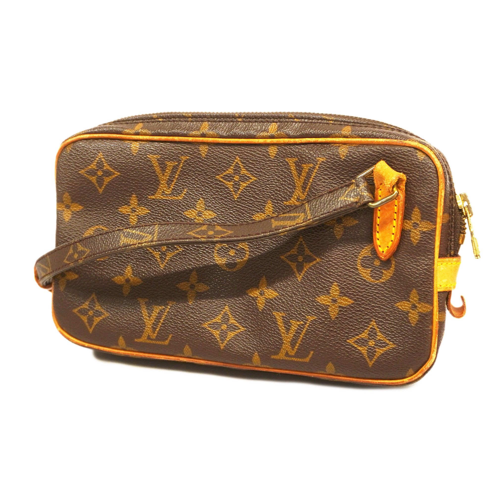 Auth Louis Vuitton Monogram Marley Dragonne GM M51825 Men's Clutch