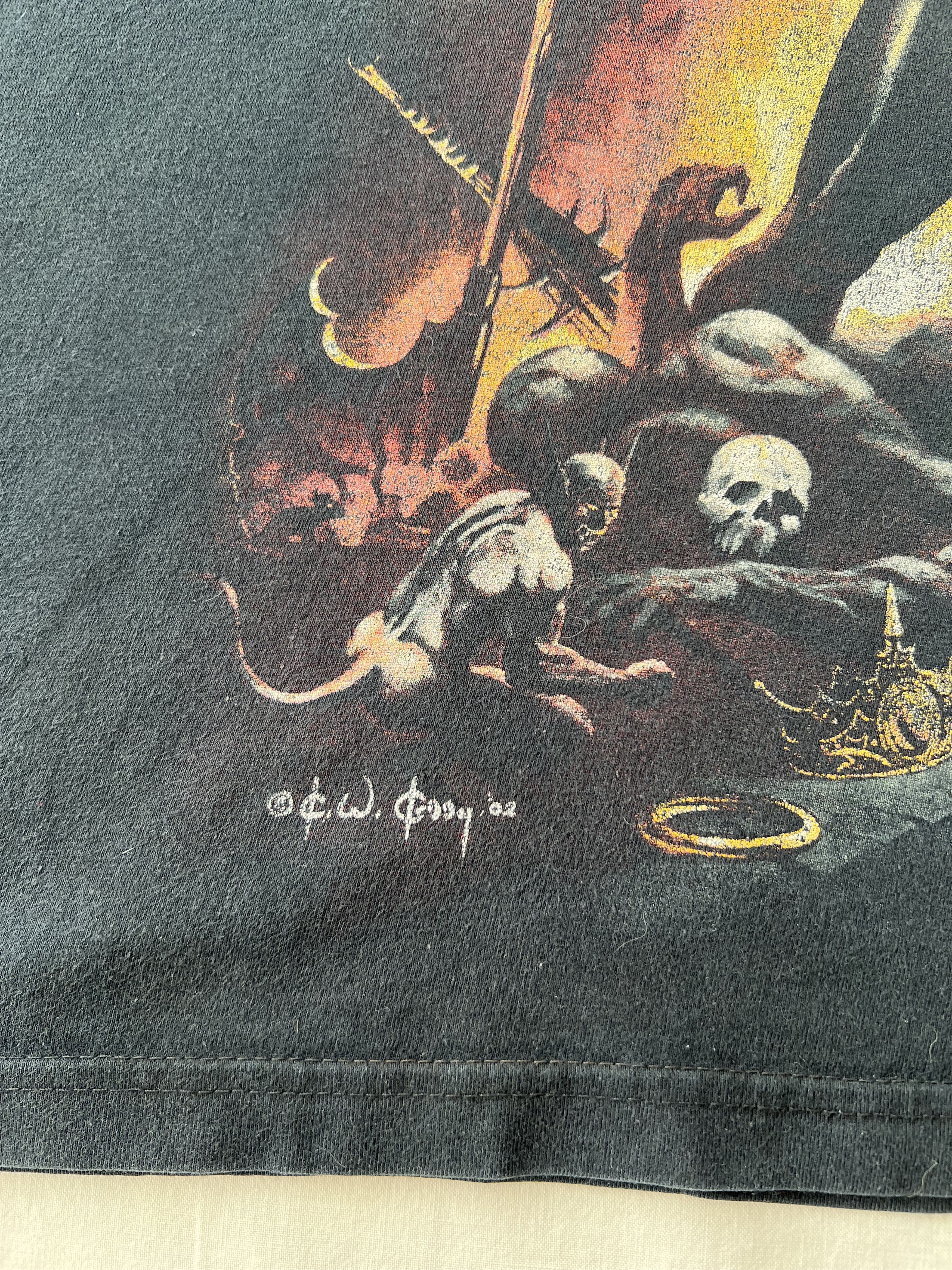Band Tees Vintage 2002 Manowar Warriors of the World Tour T-shirt Size US L / EU 52-54 / 3 - 6 Thumbnail