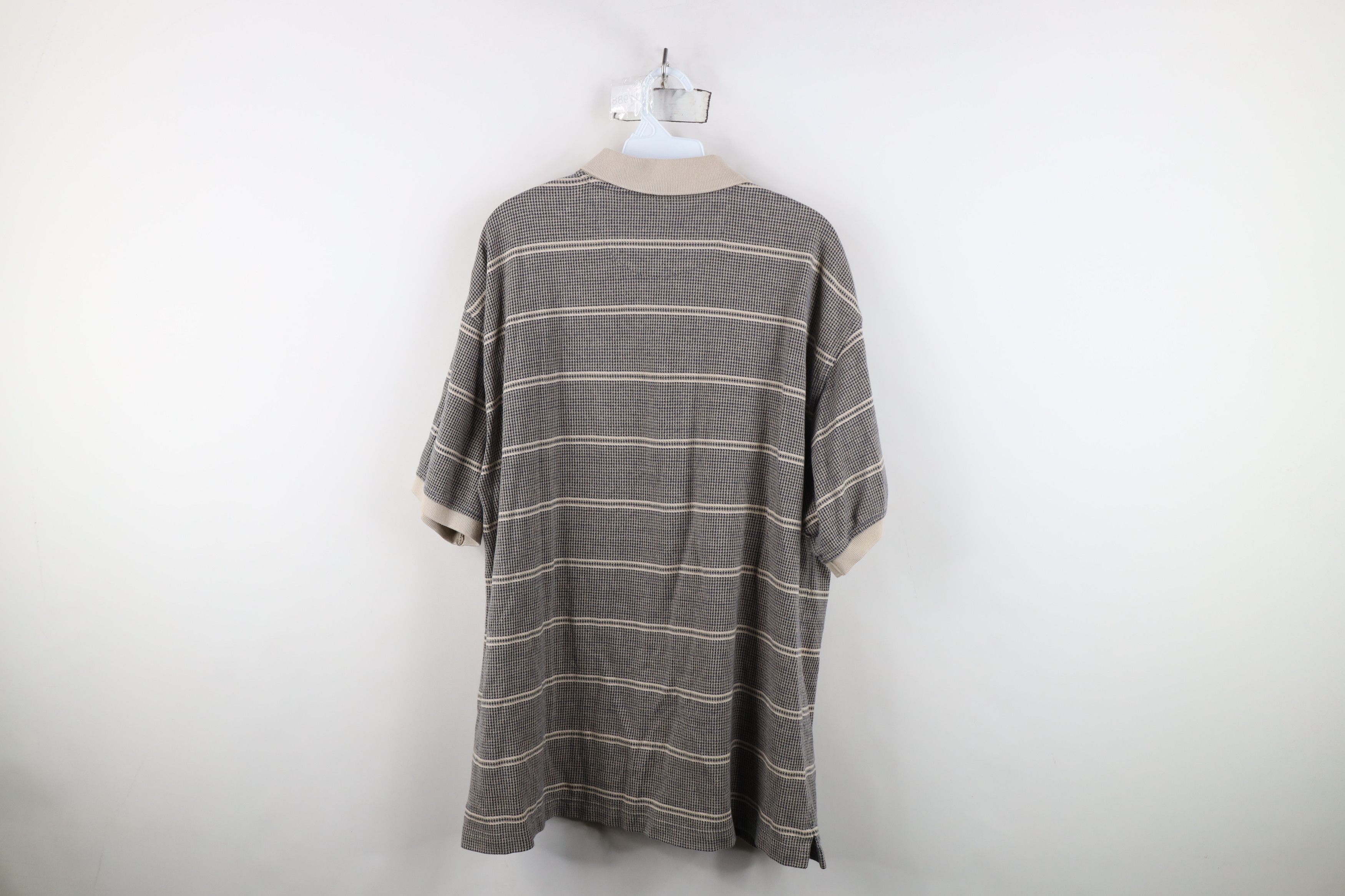 Vintage Vintage 90s Y2K Streetwear Houndstooth Knit Golf Polo Shirt Size US XL / EU 56 / 4 - 10 Thumbnail