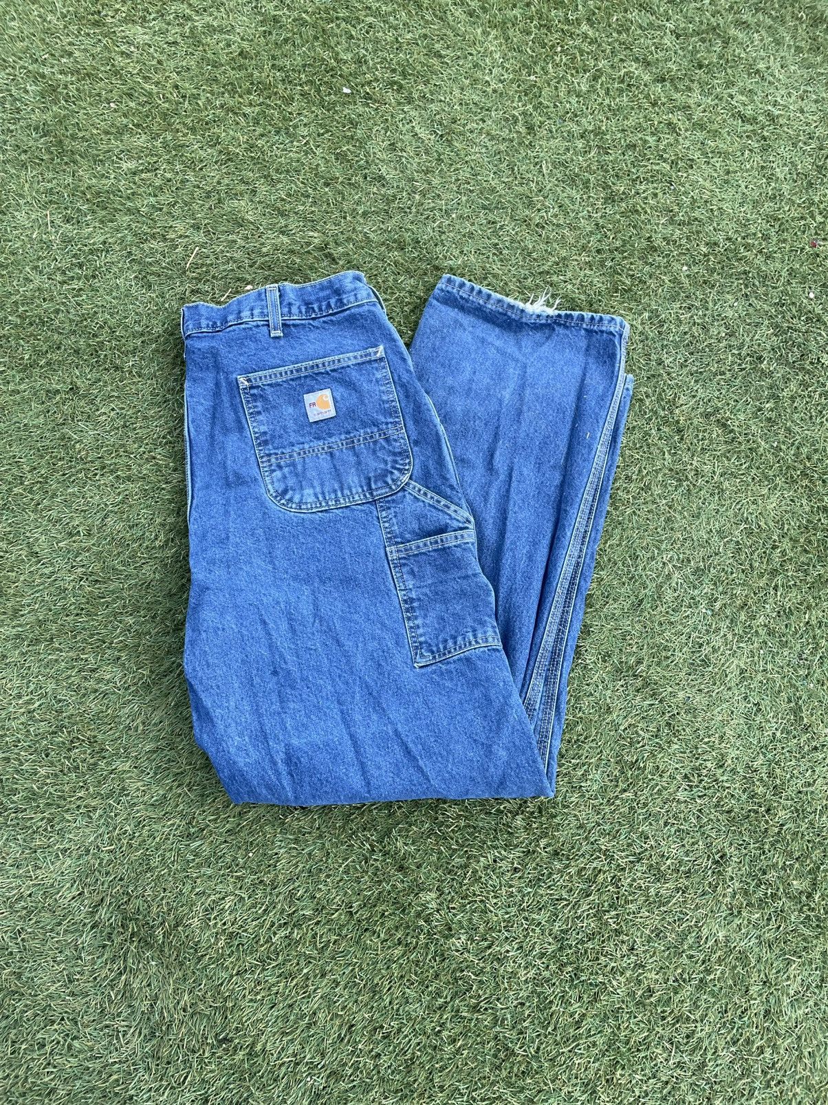 Carhartt Carhartt FRB13 DNM Flame Resistant Mens 38x34 Blue Jeans Size US 38 / EU 54 - 9 Thumbnail
