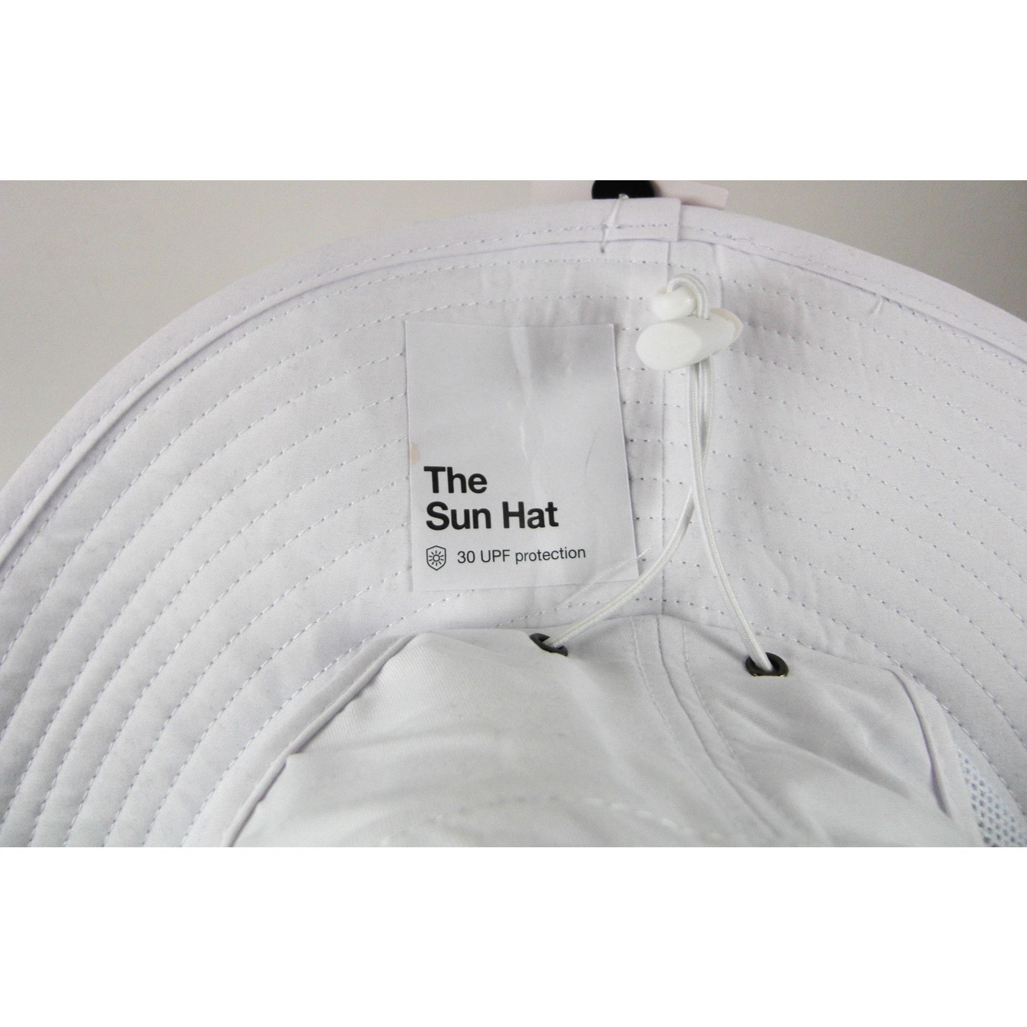 Sonoma Sonoma White Sun Hat Adjustable Neck Strap Size Large NEW Size ONE SIZE - 6 Thumbnail