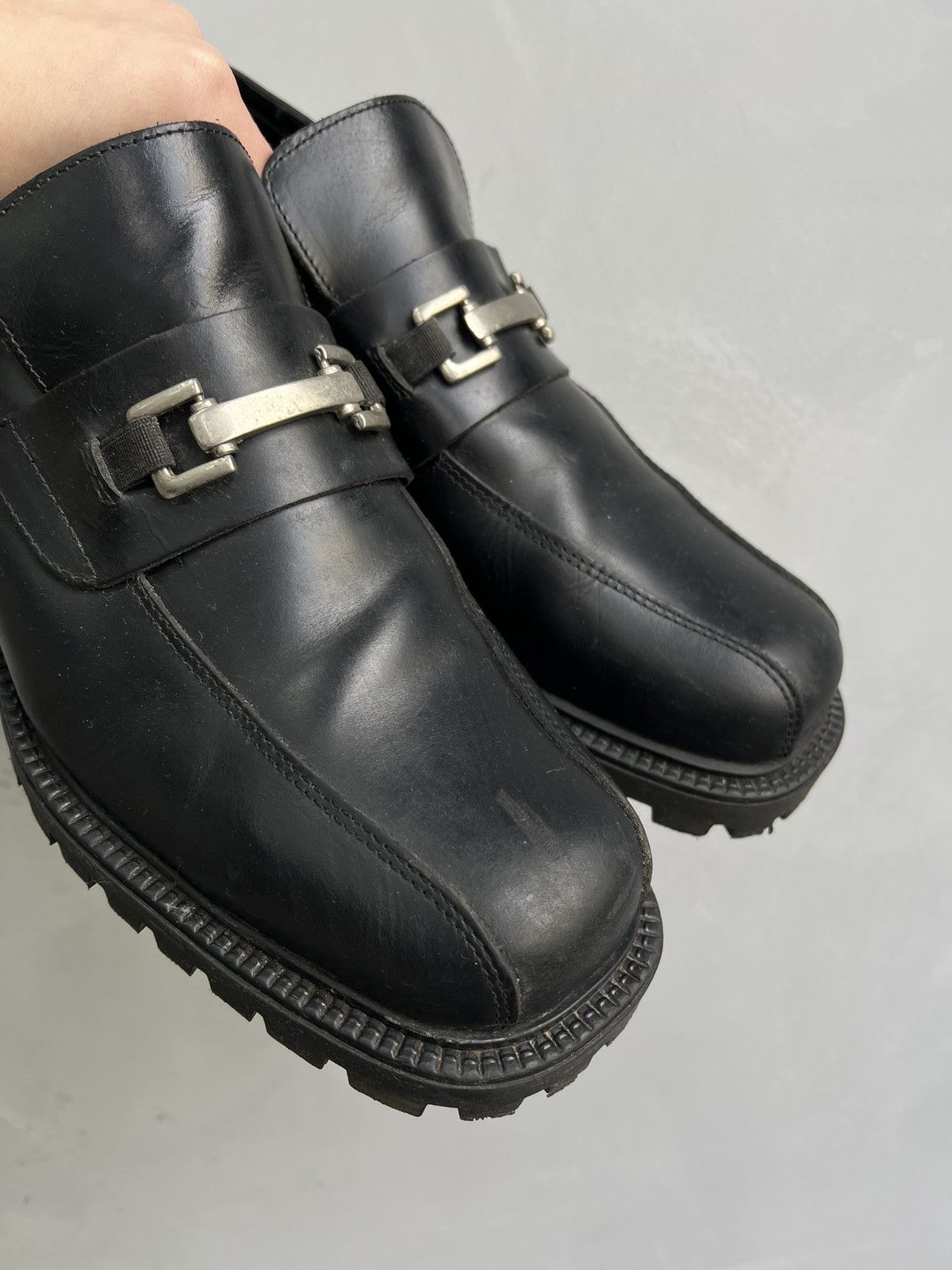 New Rock Black opium y2k leather platform boots new rock style y2k Size US 12 / EU 45 - 3 Thumbnail