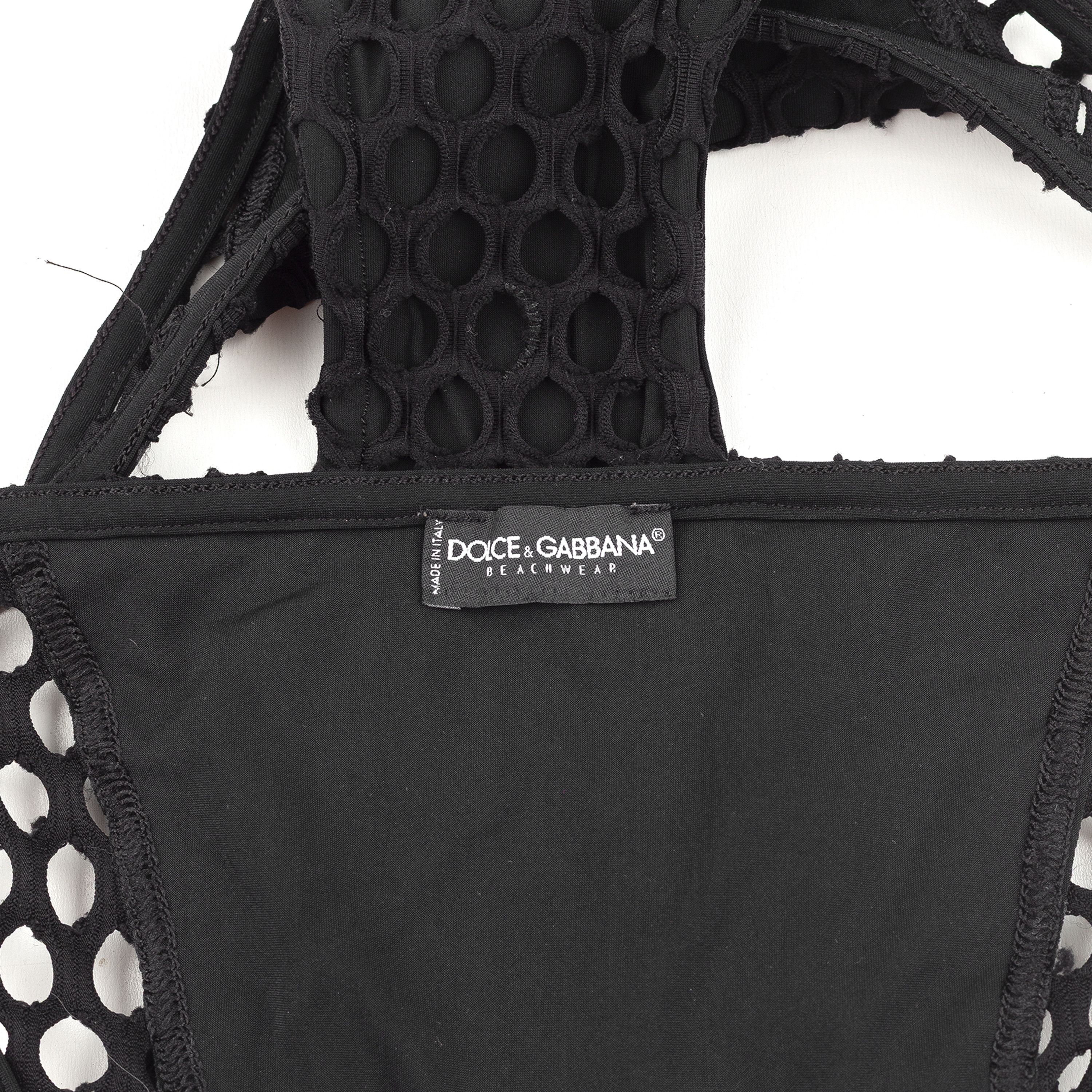 Dolce & Gabbana Dolce & Gabbana Black Net 2 Piece Bikini (M) Size ONE SIZE - 8 Thumbnail