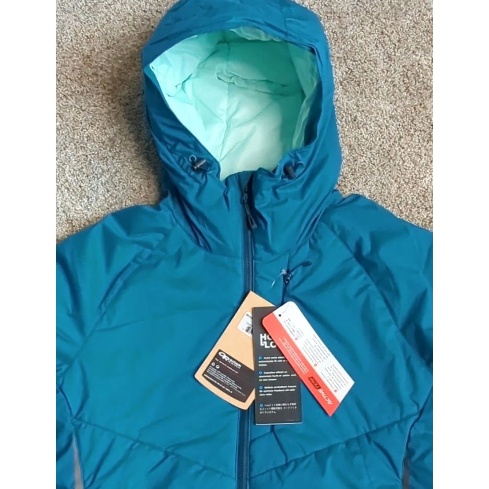 Outdoor Research Outdoor Research Refuge Hooded Insulated Puffer Jacket Full Zip Blue Small Women Size S / US 4 / IT 40 - 3 Thumbnail