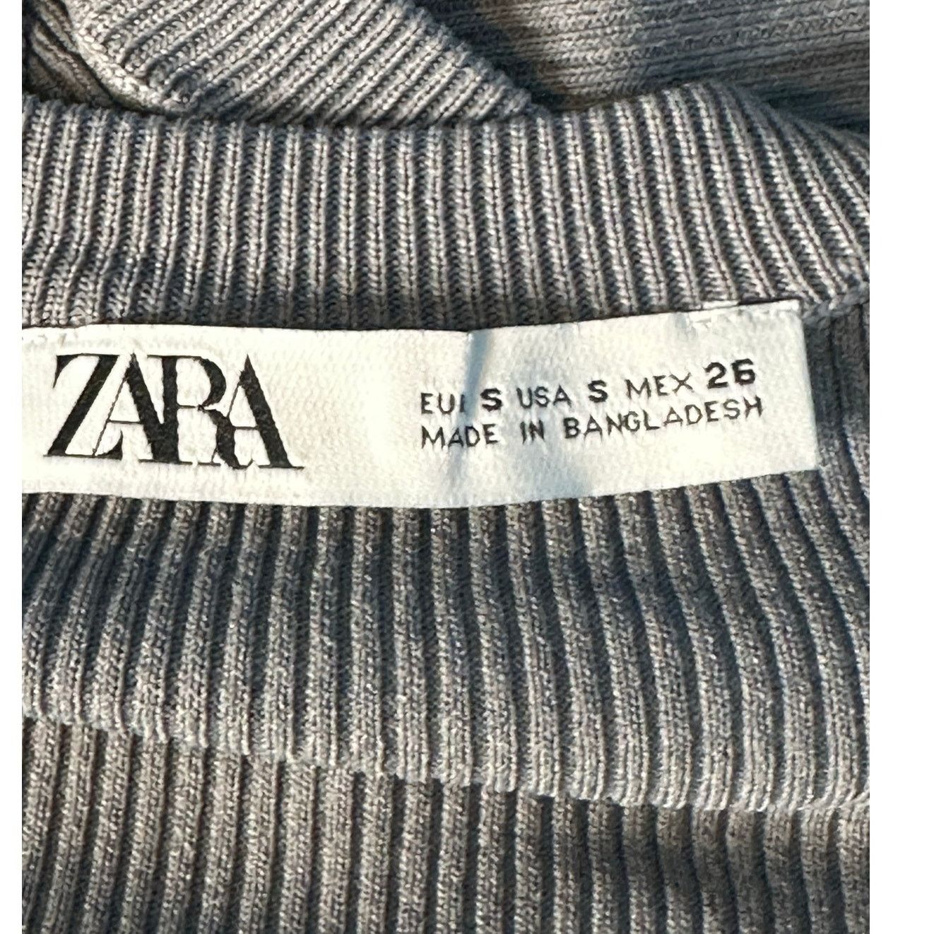 Zara Zara gray ribbed fitted knit tank top size Small Size S / US 4 / IT 40 - 3 Thumbnail