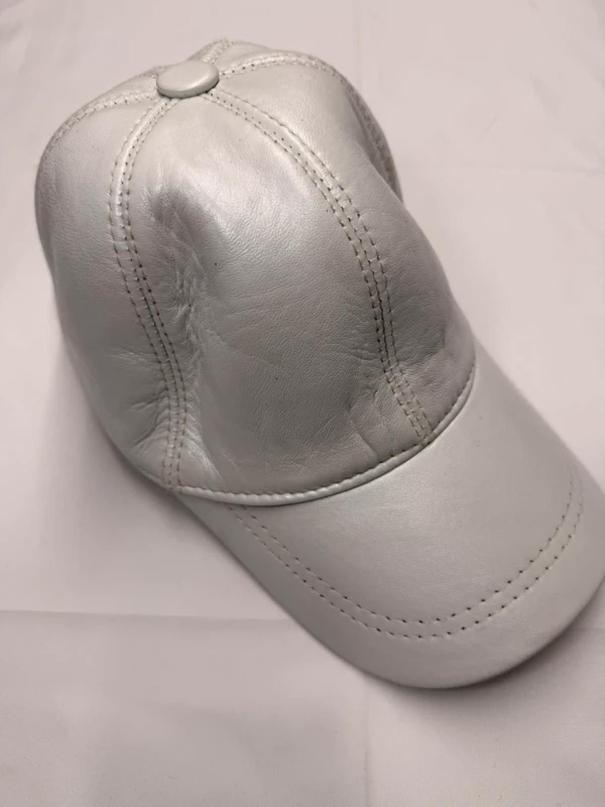 Other NEW Grey Leather Baseball Cap - Premium Hat #011 Size ONE SIZE - 3 Thumbnail