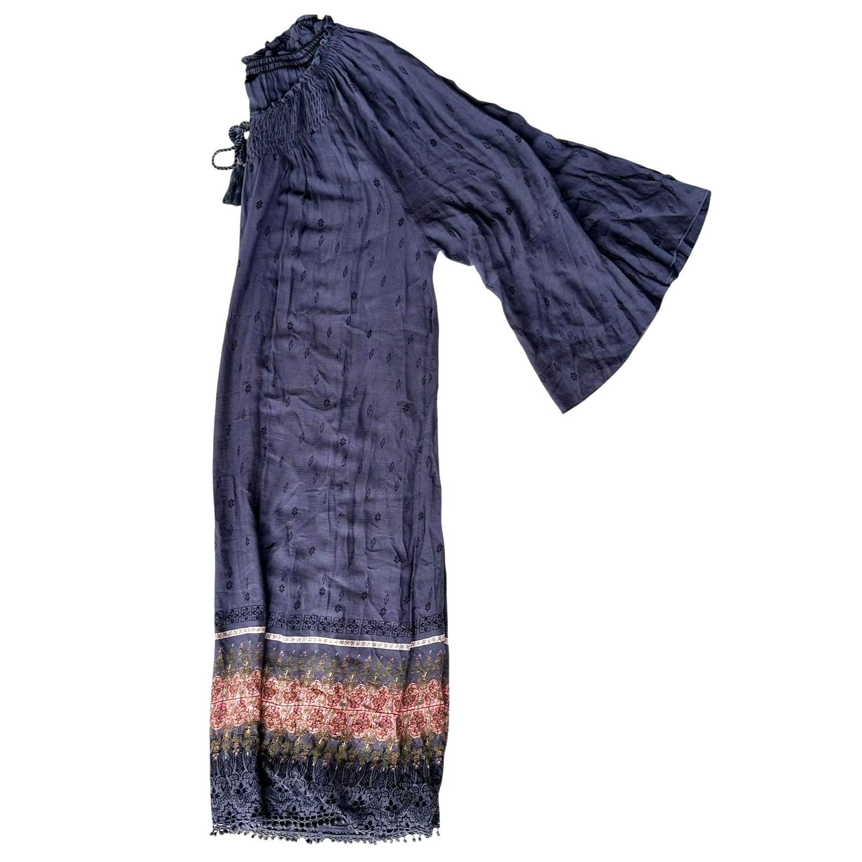 Other Vintage Chadwicks of Boston Dress XL Blue Tassels Hippie Bo Size XL / US 12-14 / IT 48-50 - 9 Thumbnail