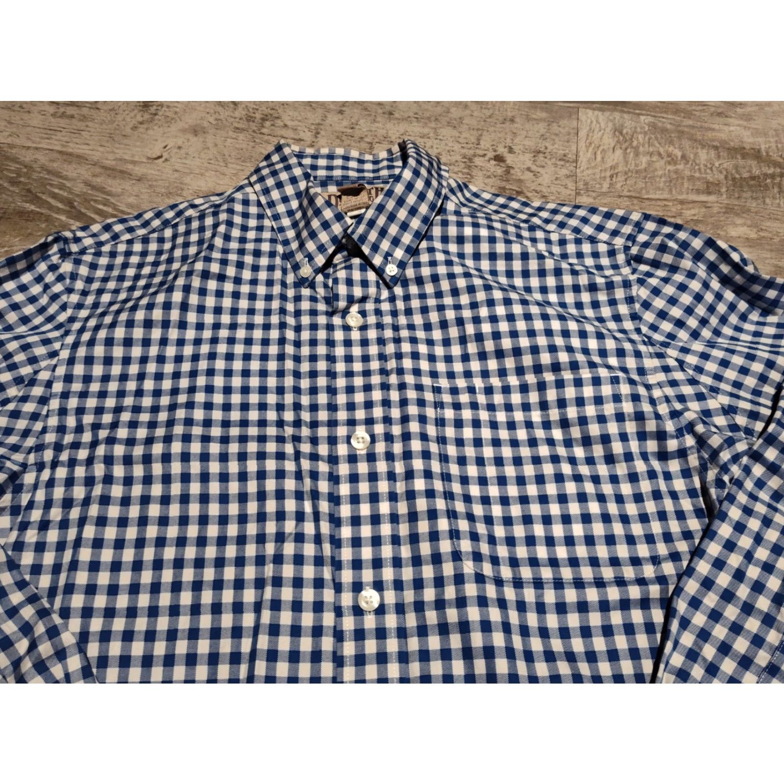Duluth Trading Company Duluth Trading Shirt Blue White Check Button-Up Long Sleeve Mens M Wrinkle Resistant Classic Size US M / EU 48-50 / 2 - 6 Thumbnail