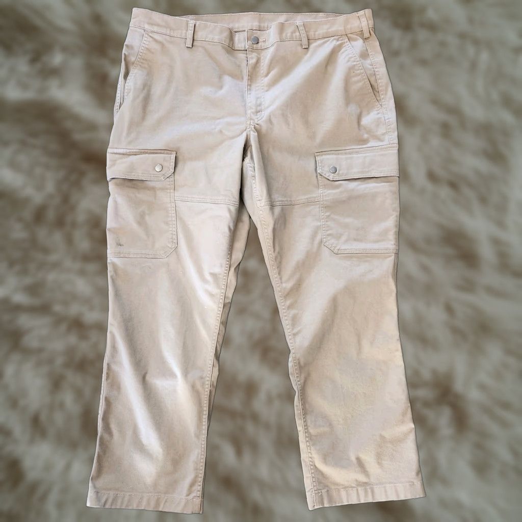 Vintage Duluth 40 Grit Cargo Pants Mens 44x30 Khaki Tan Workwear Cargo Regular Straight Mens Size US 44 / EU 60 - 1 Thumbnail