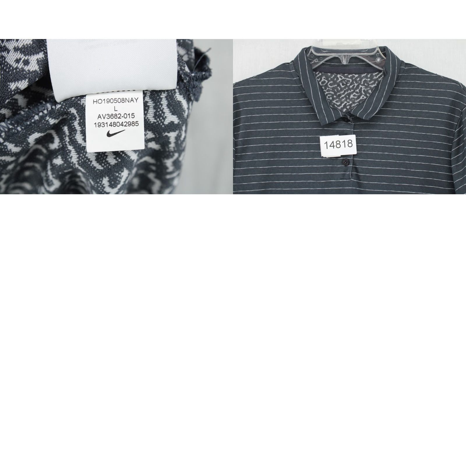 Nike Nike Polo Shirt Women L Gray Striped Golf Fit Dry Long Sleeve Collared EUC Size L / US 10 / IT 46 - 8 Thumbnail