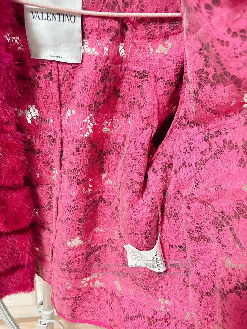 Valentino Valentino Date red lace mink Size M / US 6-8 / IT 42-44 - 3 Thumbnail