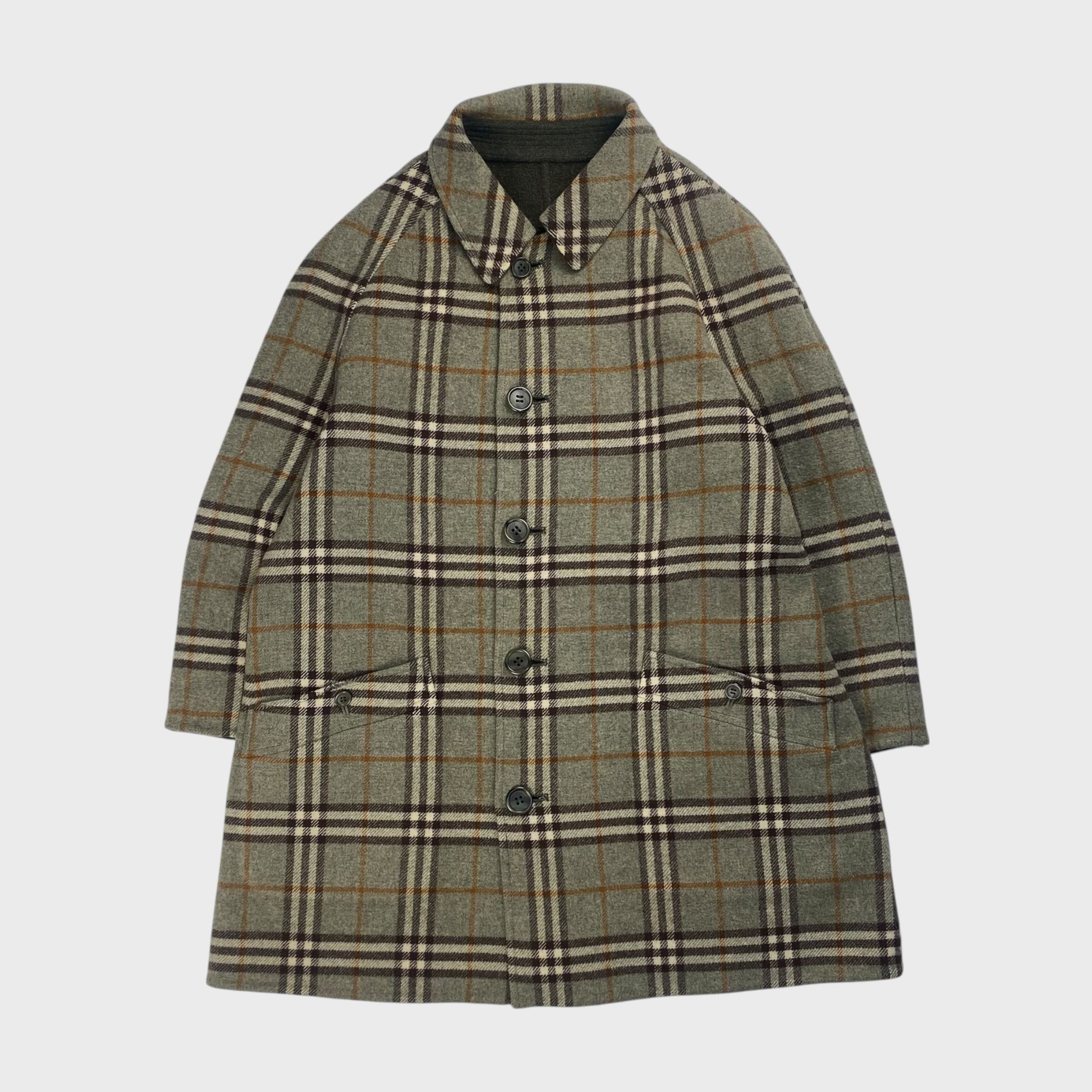 Vintage Burberrys' 90s Reversible Wool Short Coat Nova Check Size M Size US M / EU 48-50 / 2 - 1 Thumbnail
