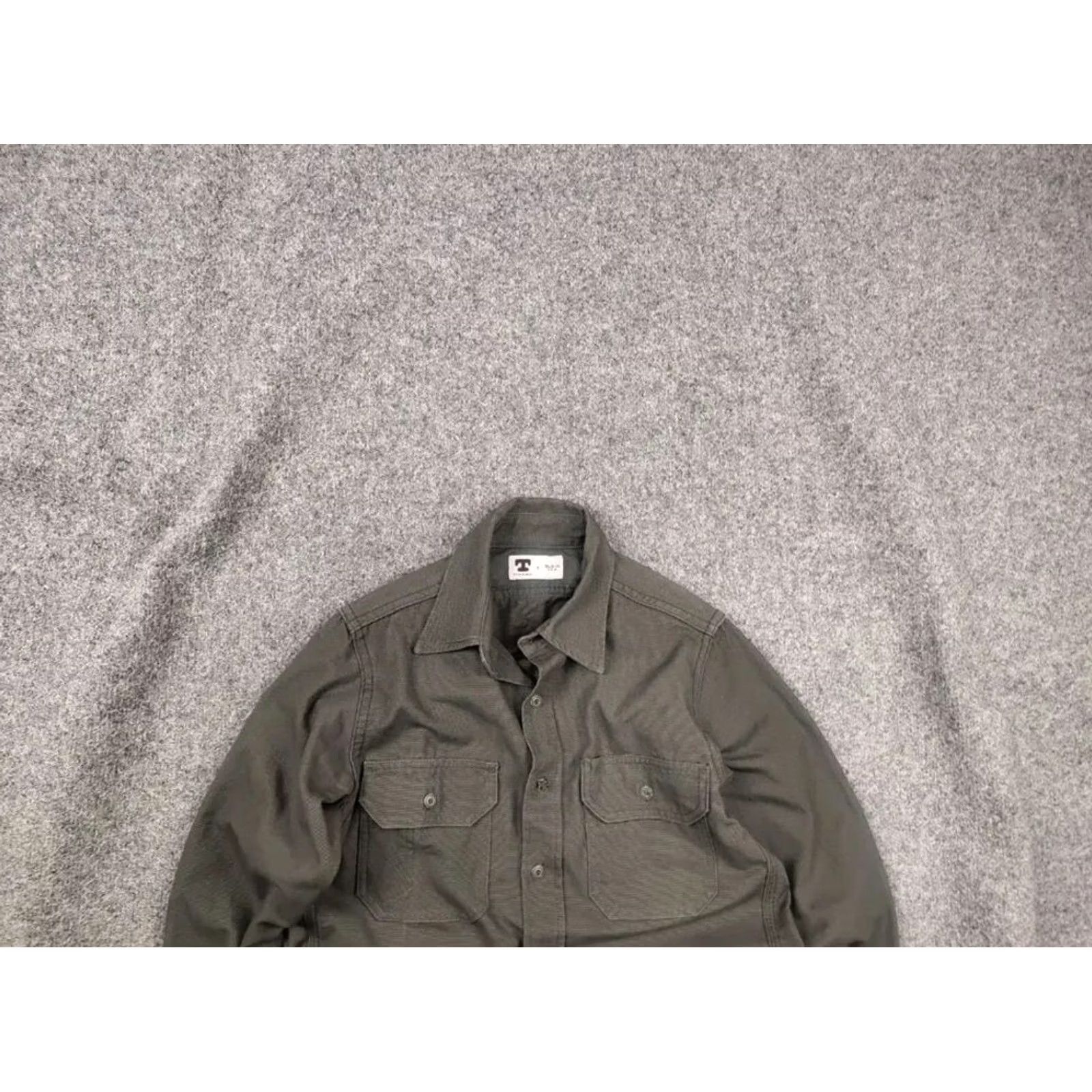 Tellason VINTAGE Tellason Olive Drab Flap Pockets Long Sleeve Button Up Work Shirt USA Shirt Mens S Green 90s Army Vintage Tellason Size US S / EU 44-46 / 1 - 2 Thumbnail