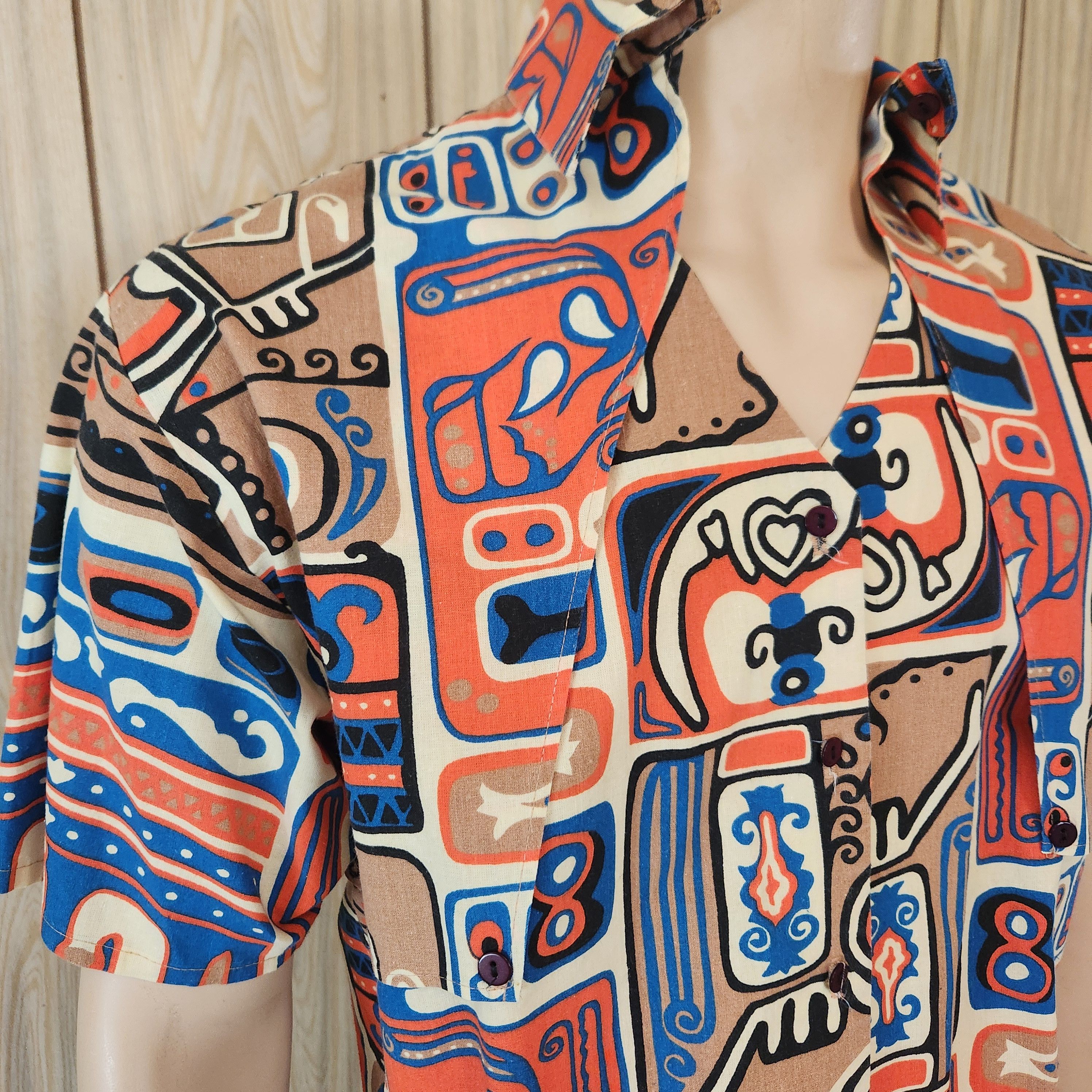 Vintage vintage shirt L wild Hawaiian Tiki men Size US L / EU 52-54 / 3 - 4 Thumbnail