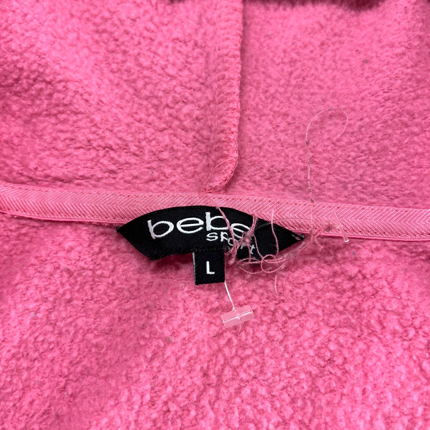 Bebe Bebe Sport Hoodie Womens L Pink Full Zip Sweatshirt Fleece Spellout Logo Bling Hoodie Sweatshirt Logo Bling Pink L Womens Mens Size L / US 10 / IT 46 - 7 Thumbnail