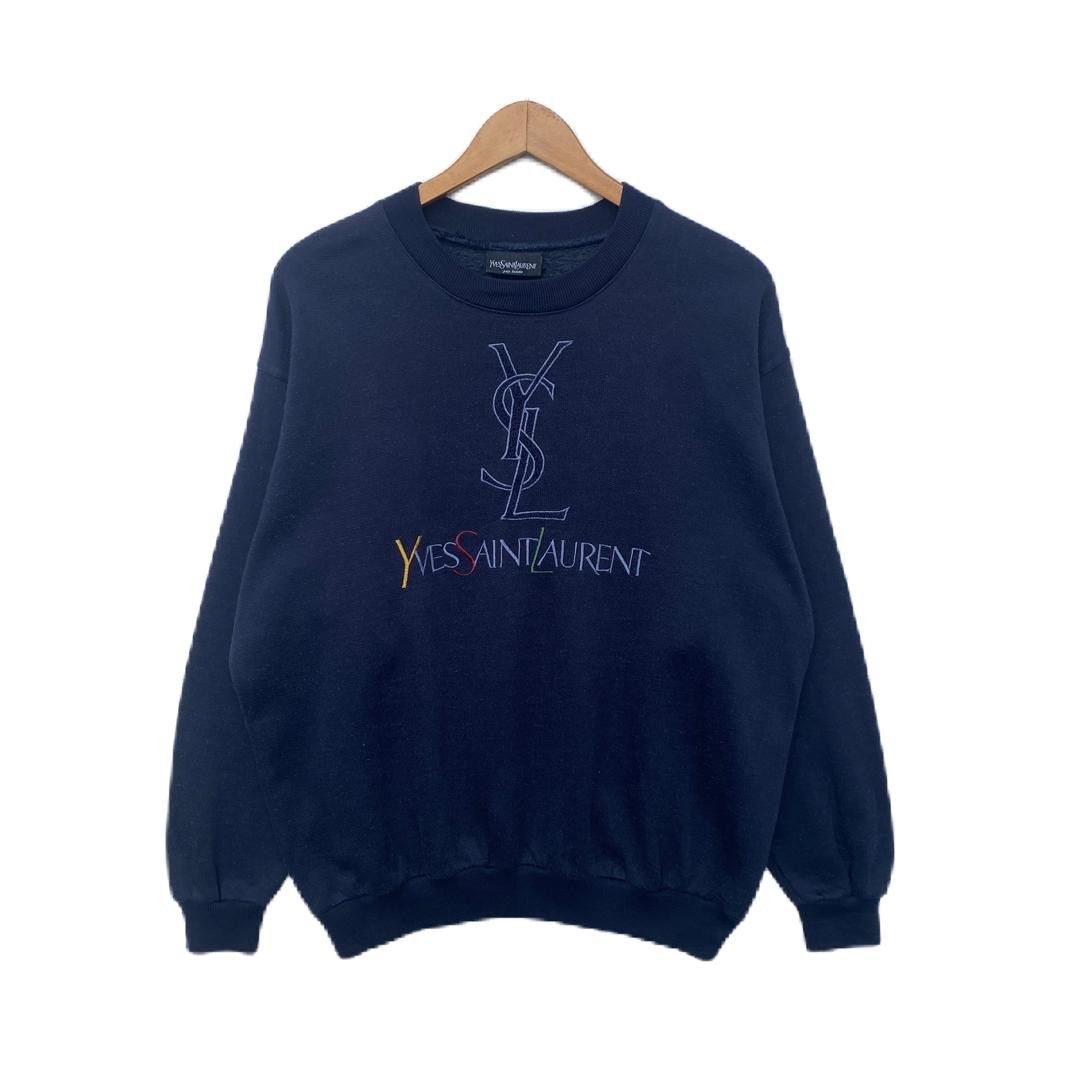VTG YSL YVES SAINT LAURENT SWEATSHIRT MEDIUM LARGE PULLOVER