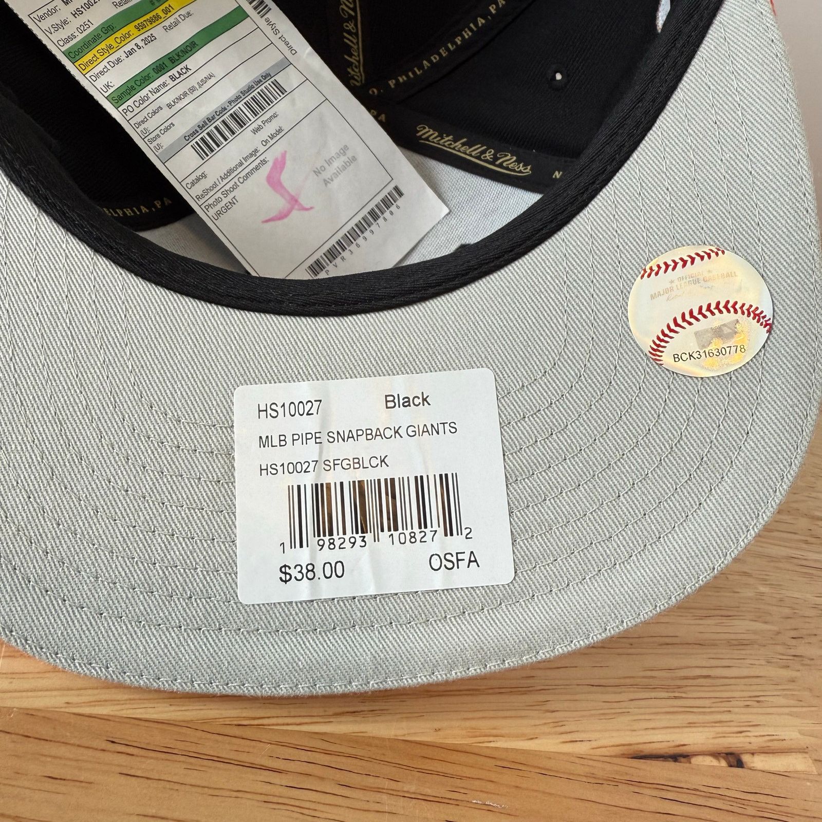 Mitchell & Ness SAMPLE San Francisco Giants Mitchell & Ness MLB Snapback NWT Size ONE SIZE - 8 Thumbnail