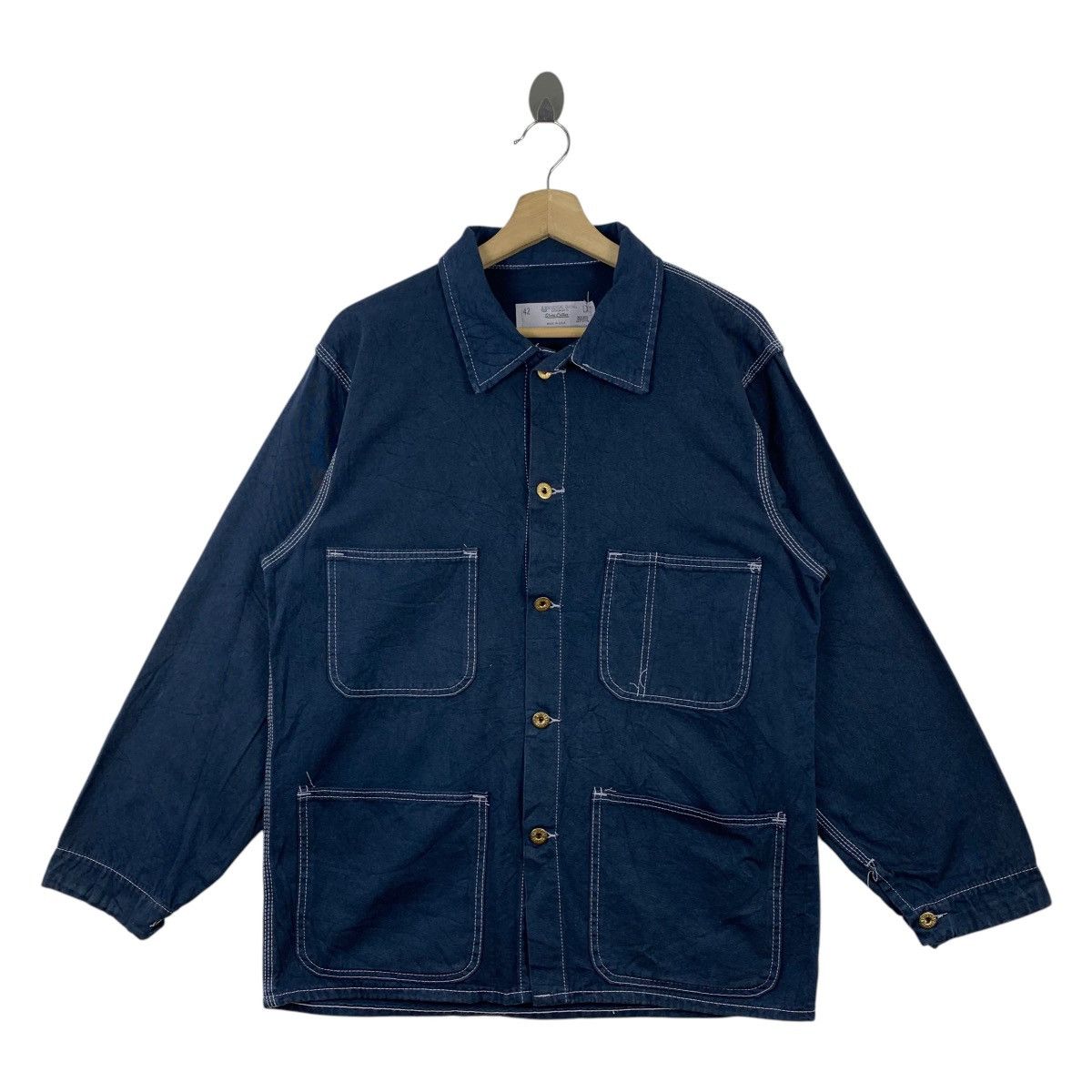 Japanese Brand × Vintage Vintage UNIVERSAL OVERALL chicago worker multi pocket jacket Size US L / EU 52-54 / 3 - 1 Thumbnail