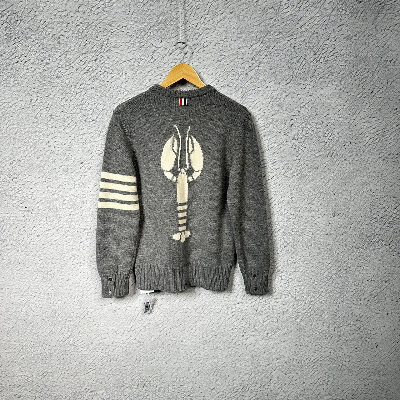 Thom Browne thom browne gray merino wool long sleeve sweater Size US S / EU 44-46 / 1 - 2 Thumbnail