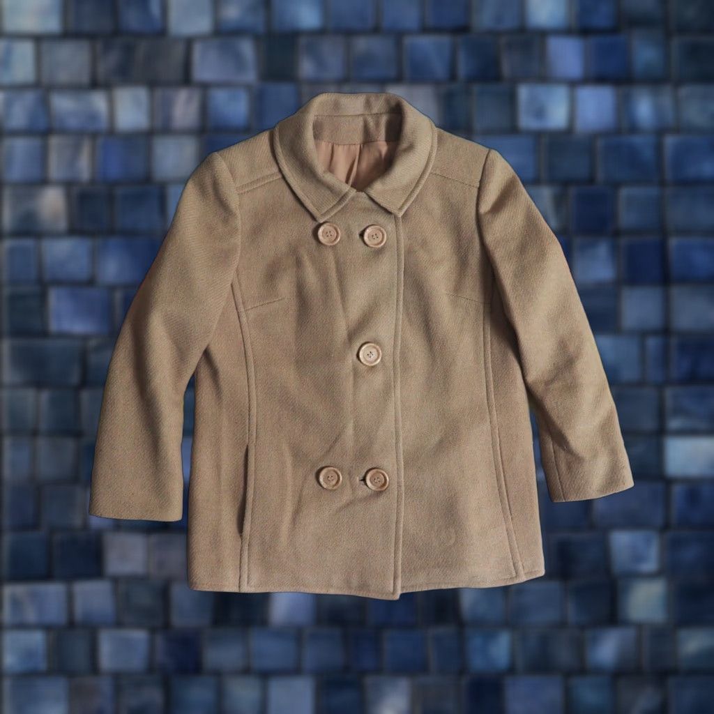 Vintage VINTAGE Whitley Peacoat Coat Womens S Brown Wool Lined 50s 60s Short Button4c Bohemian Fall Winter Spring Regular Mens Girls Size S / US 4 / IT 40 - 1 Thumbnail